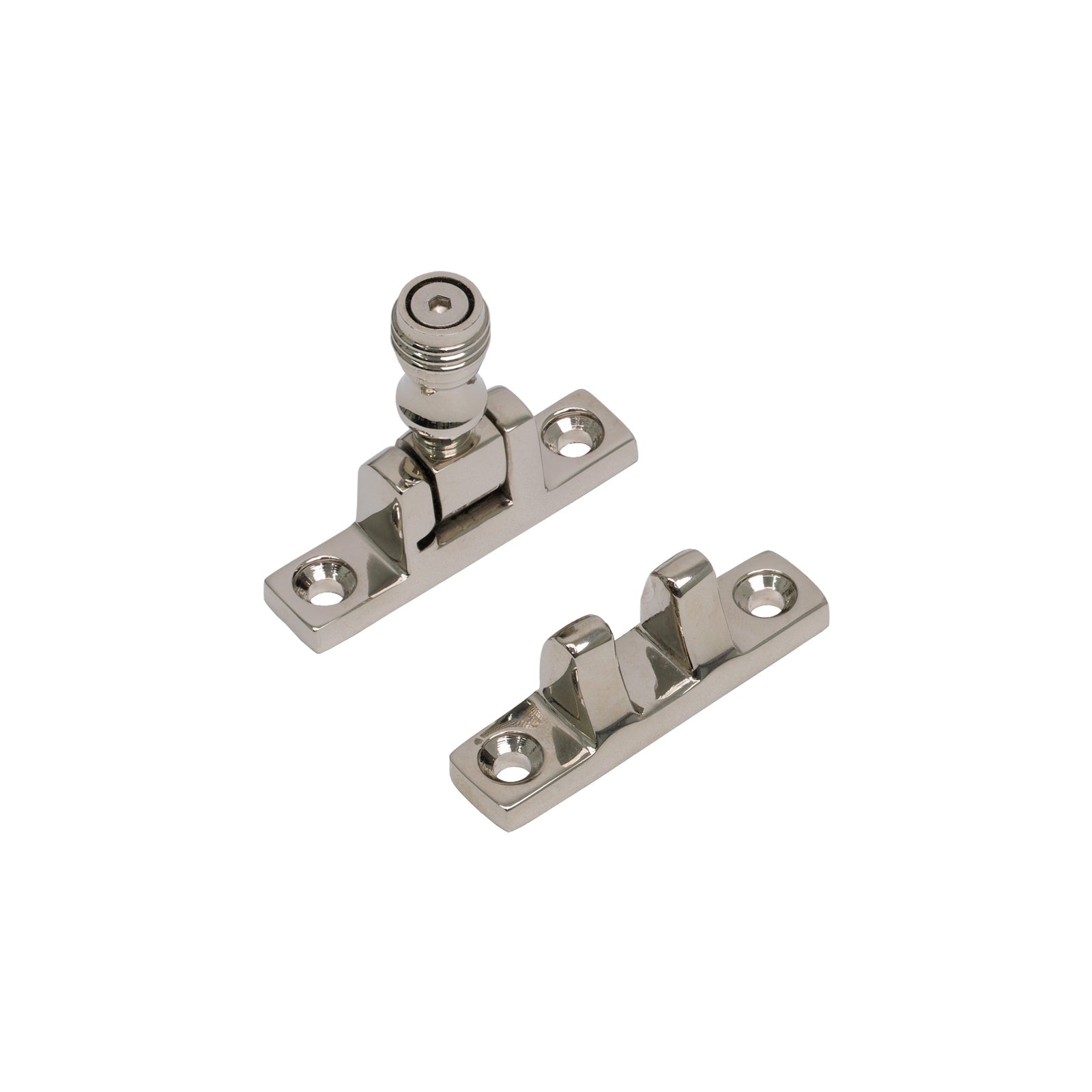 Square Prestbury Brighton Fastener - Narrow Polished Nickel