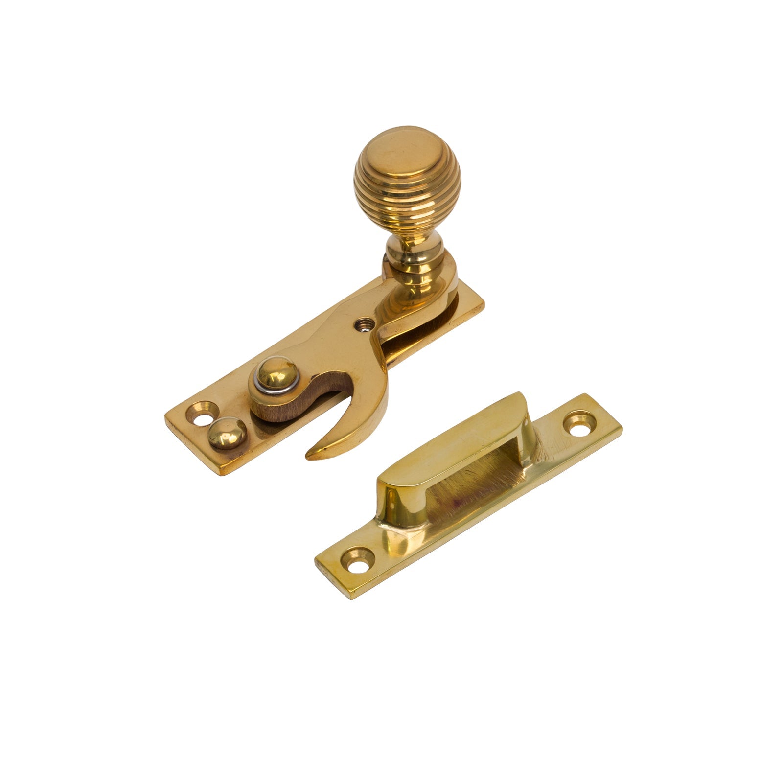 Beehive Sash Window Hook Fastener Polished Brass