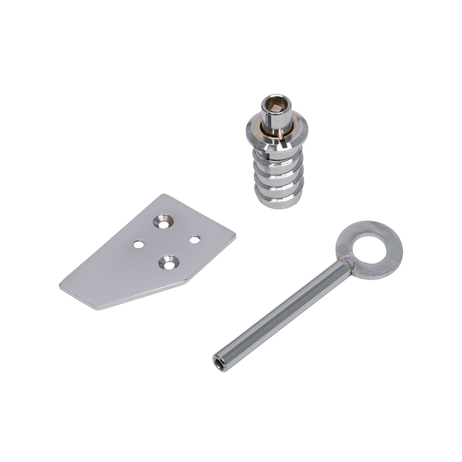 Key-Flush Sash Window Stop Polished Chrome