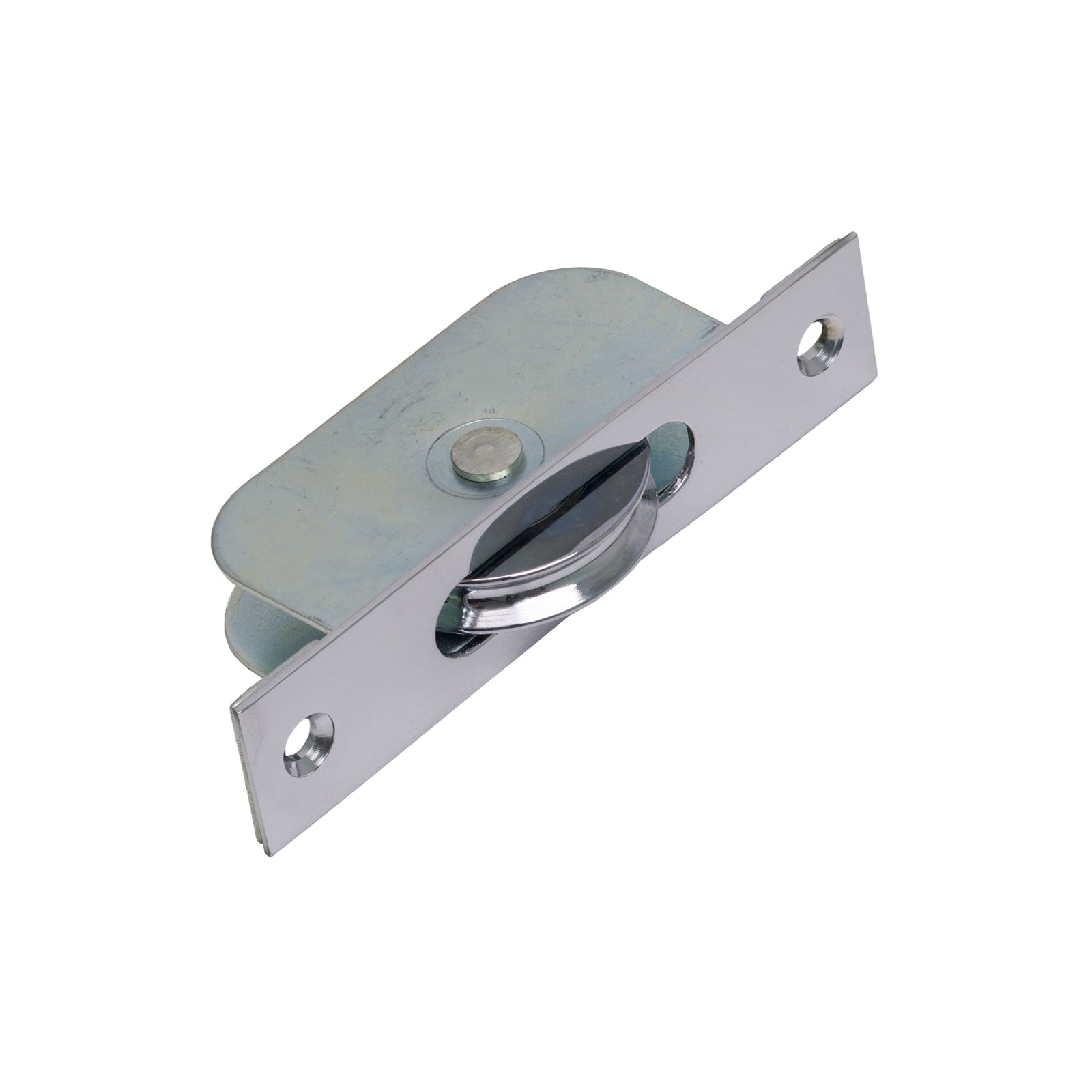 Square Ended Sash Window Pulley Polished Chrome