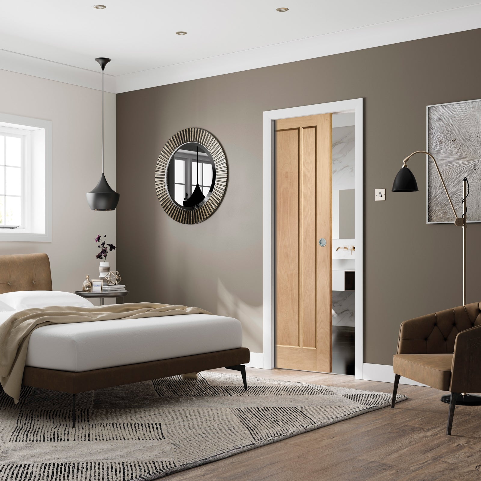 SHOW Internal Oak Worcester Door lifestyle