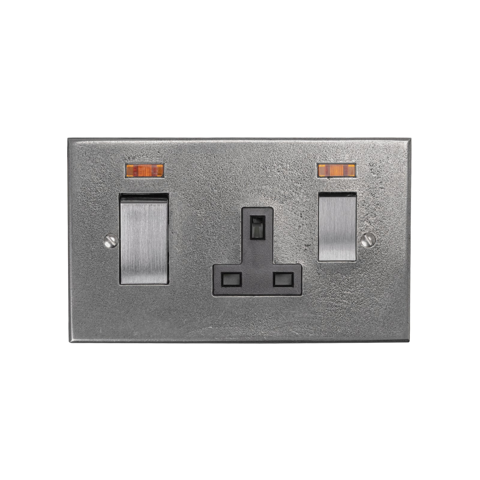 Pewter Cooker Control Switch & Socket With Neon Indicator