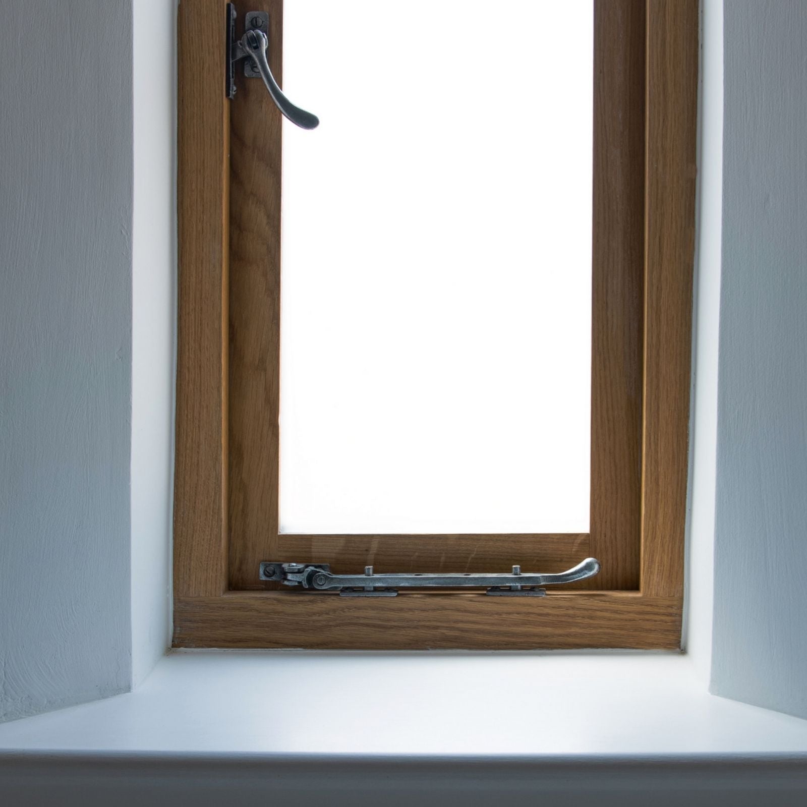 Window with pewter pear drop window furniture SHOW