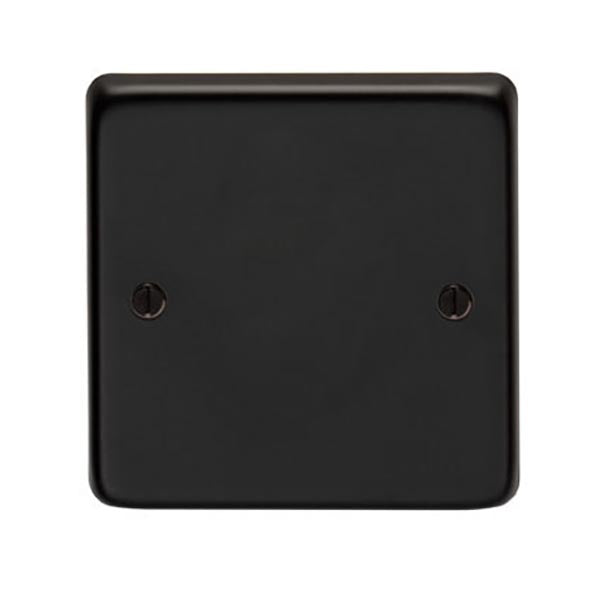 SHOW Image of Single Blank Plate with Matt Black finish