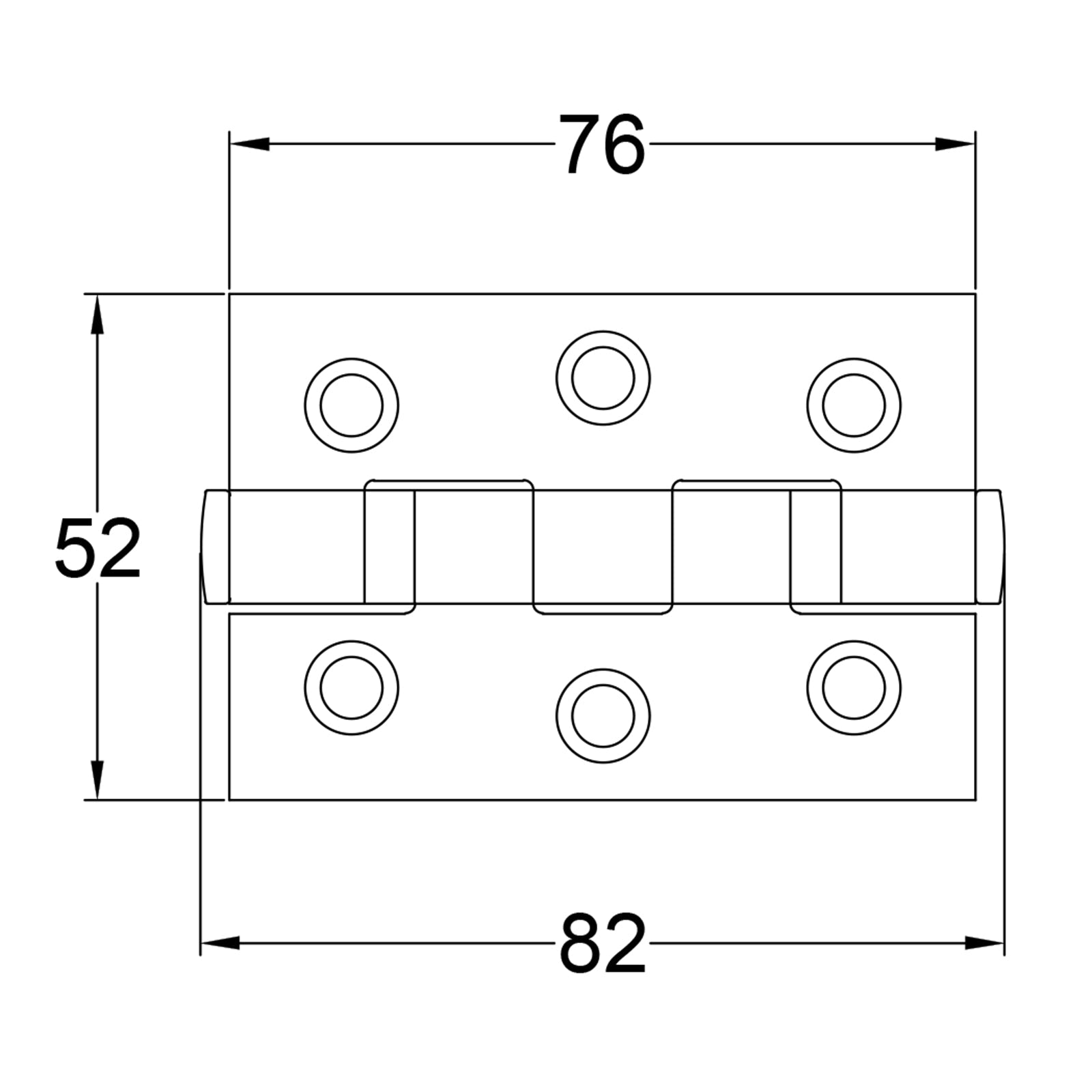 Fire rated ball bearing hinges dimension drawing SHOW