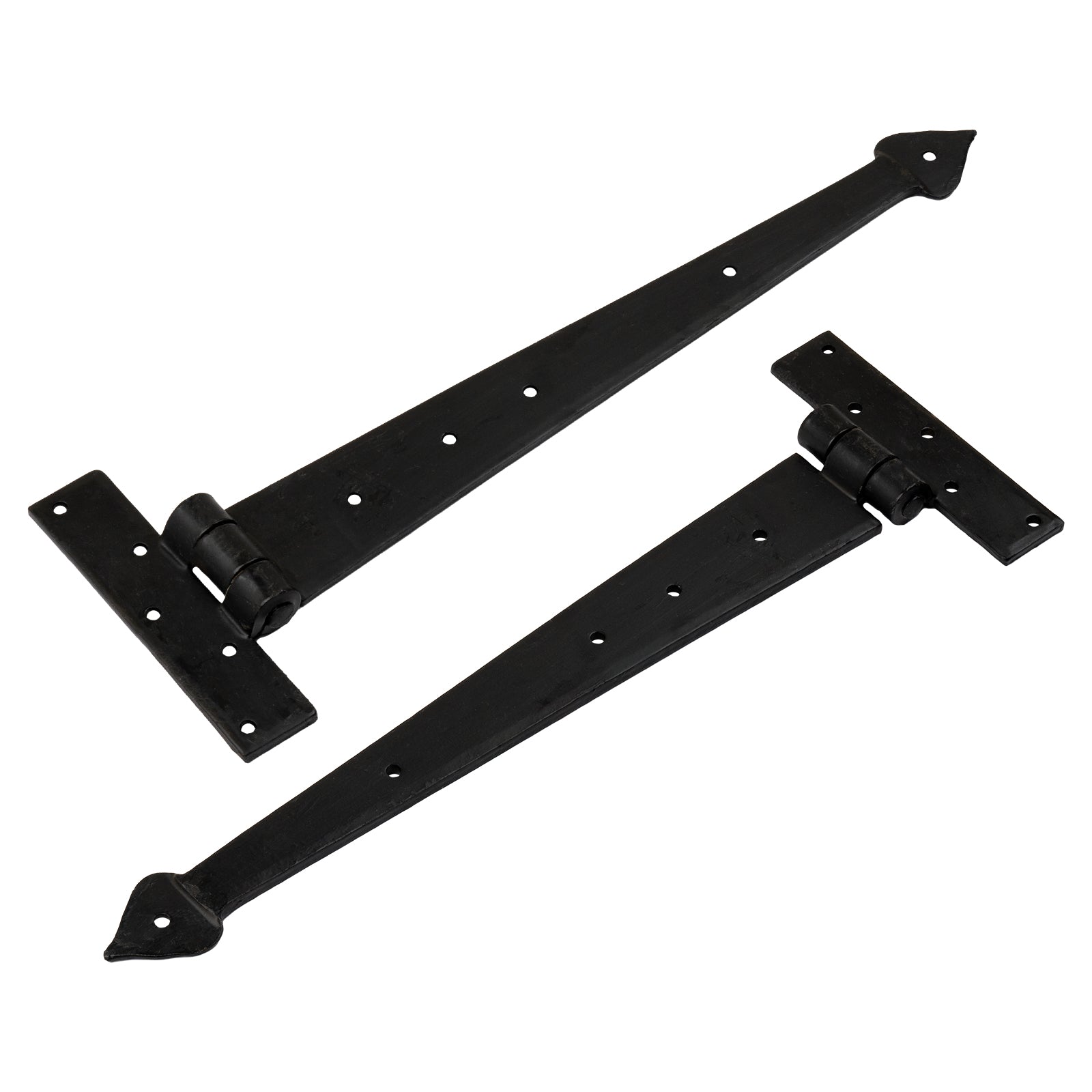 Arrow End T Hinges Black Beeswax 15 inches