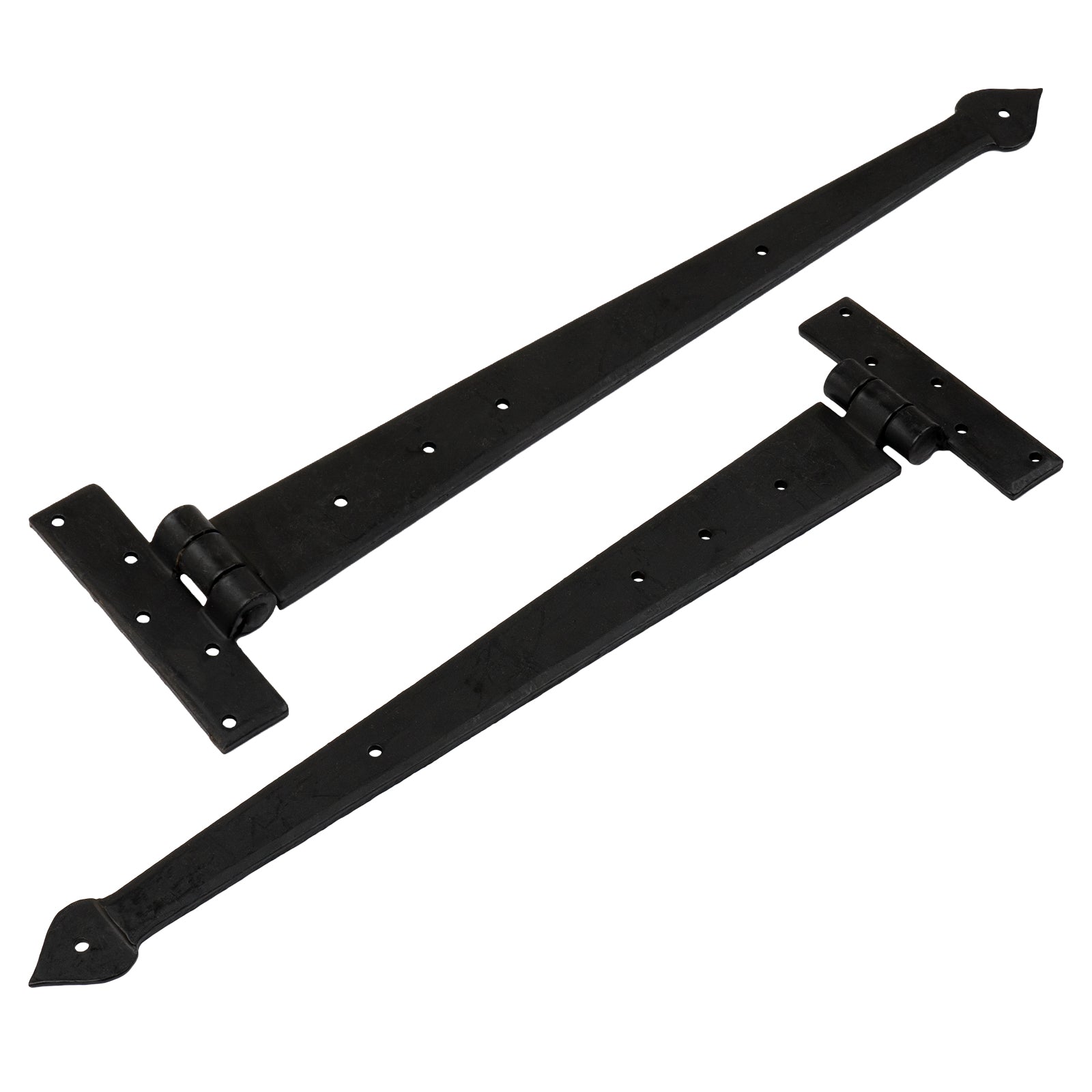 Arrow End T Hinges Black Beeswax 18 inches