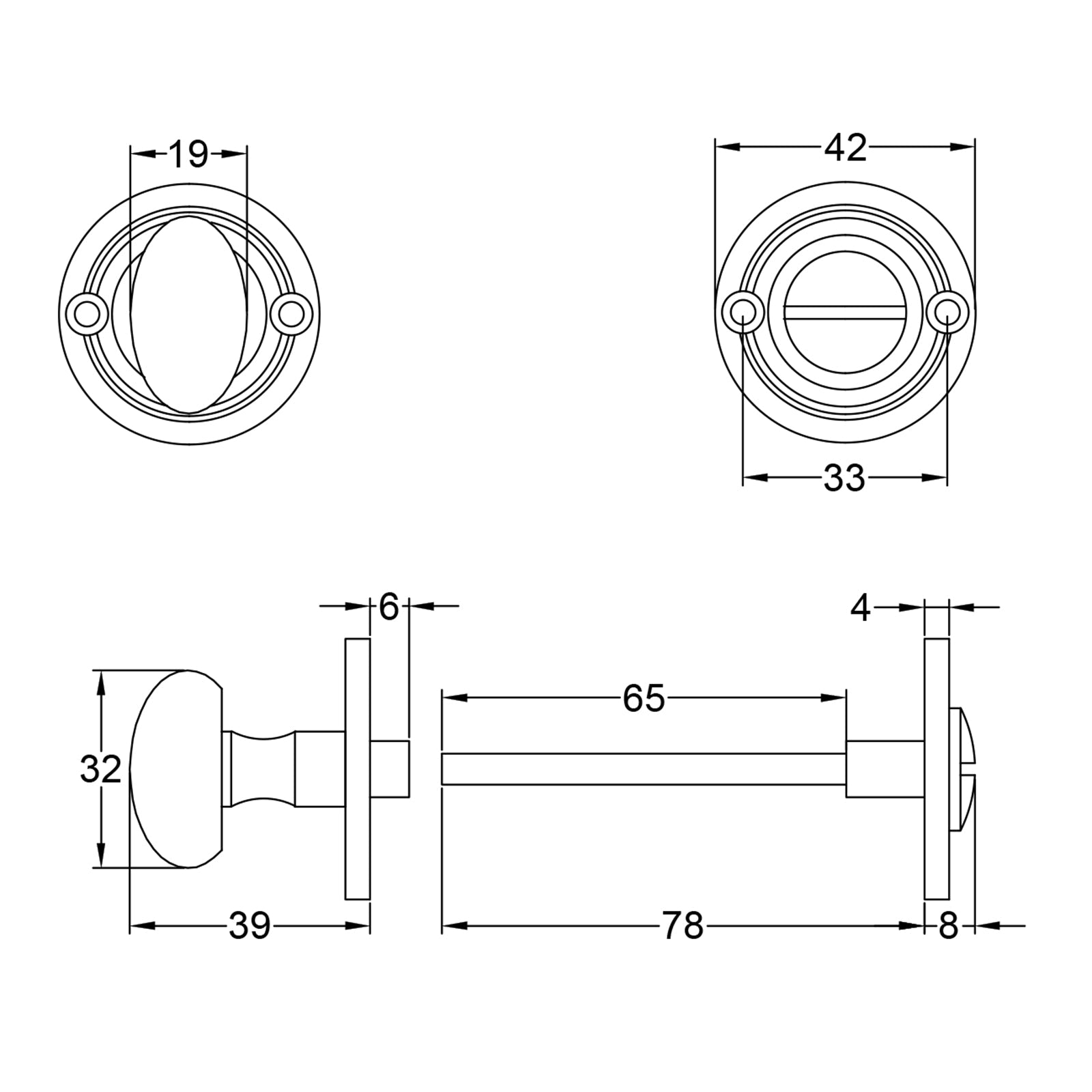 SHOW Technical Drawing of Oval Turn & Release