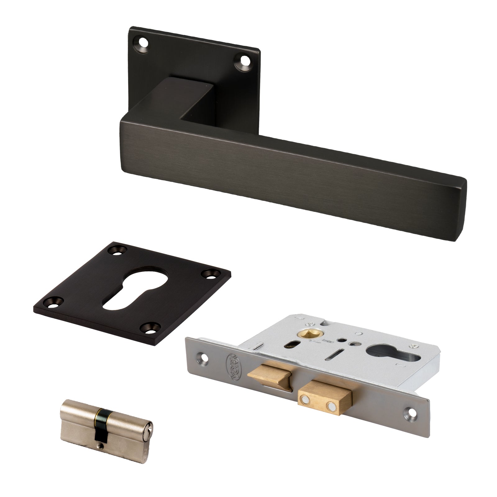 Delta Square Rose Door Handles - Low Profile