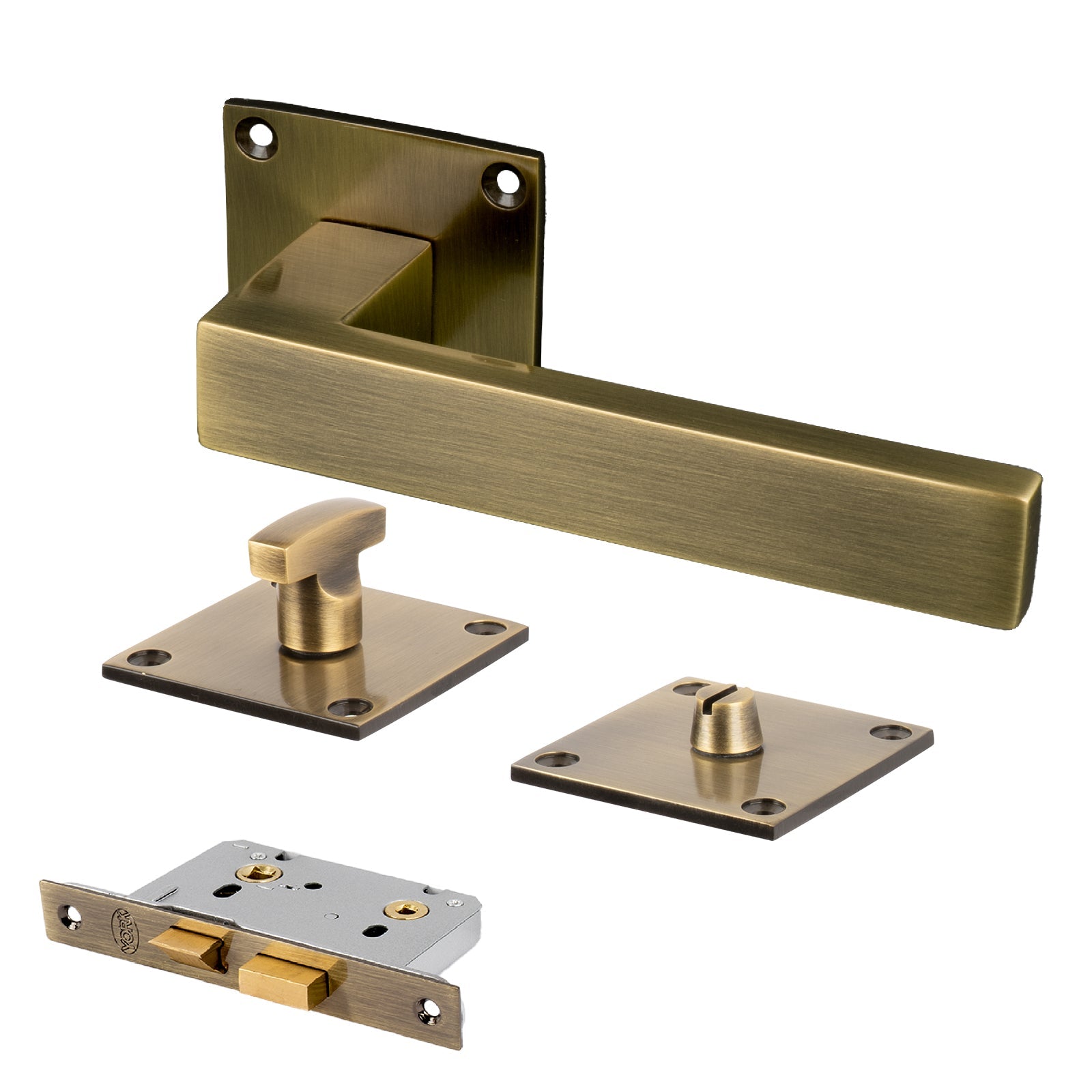 Delta Square Rose Door Handles - Low Profile