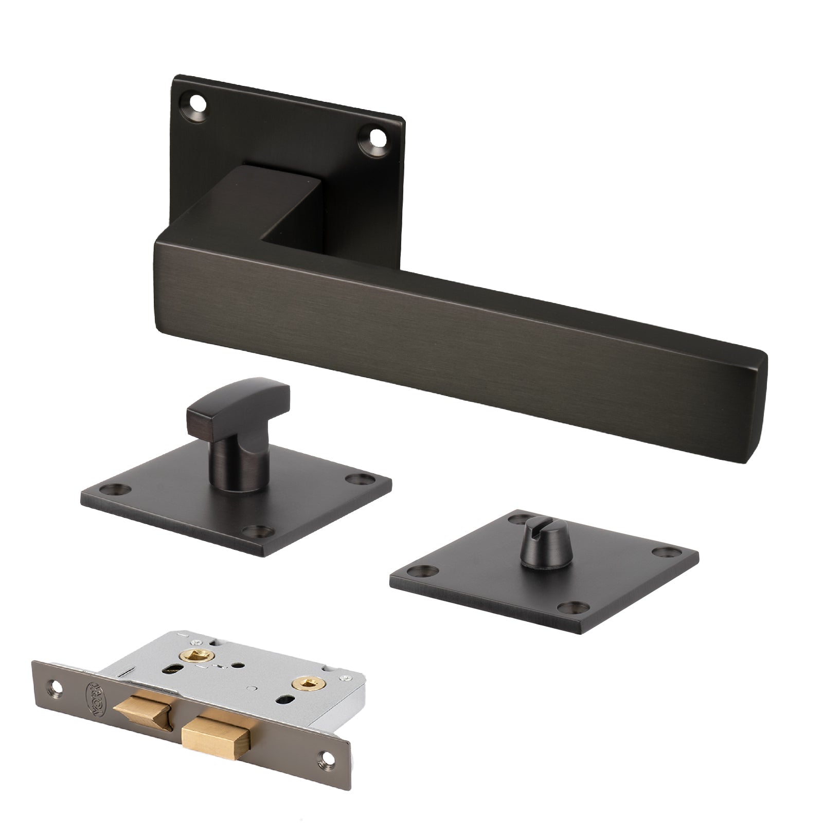 Delta Square Rose Door Handles - Low Profile