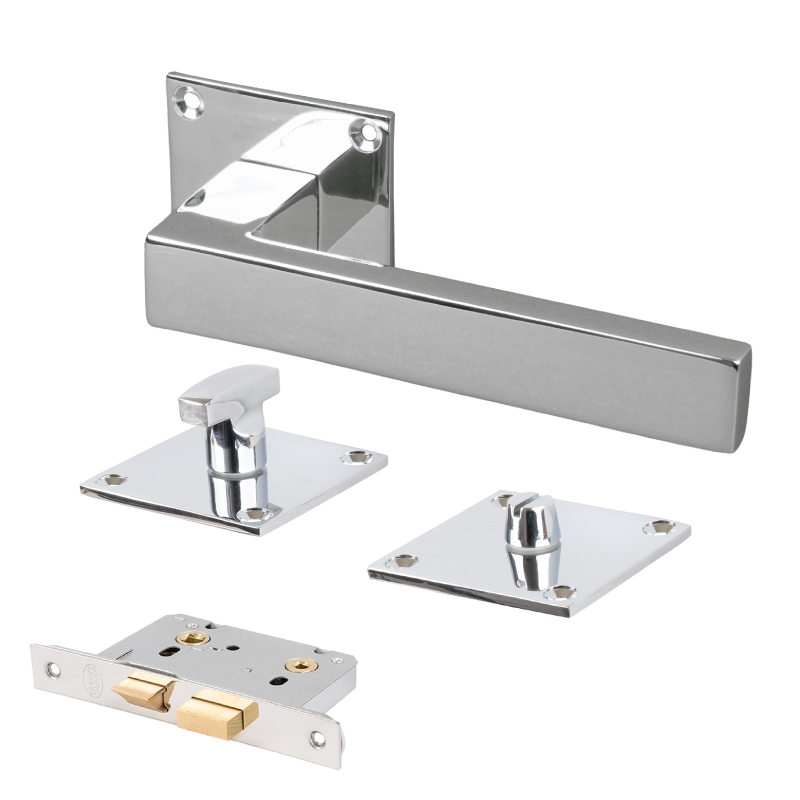 Delta Square Rose Door Handles - Low Profile