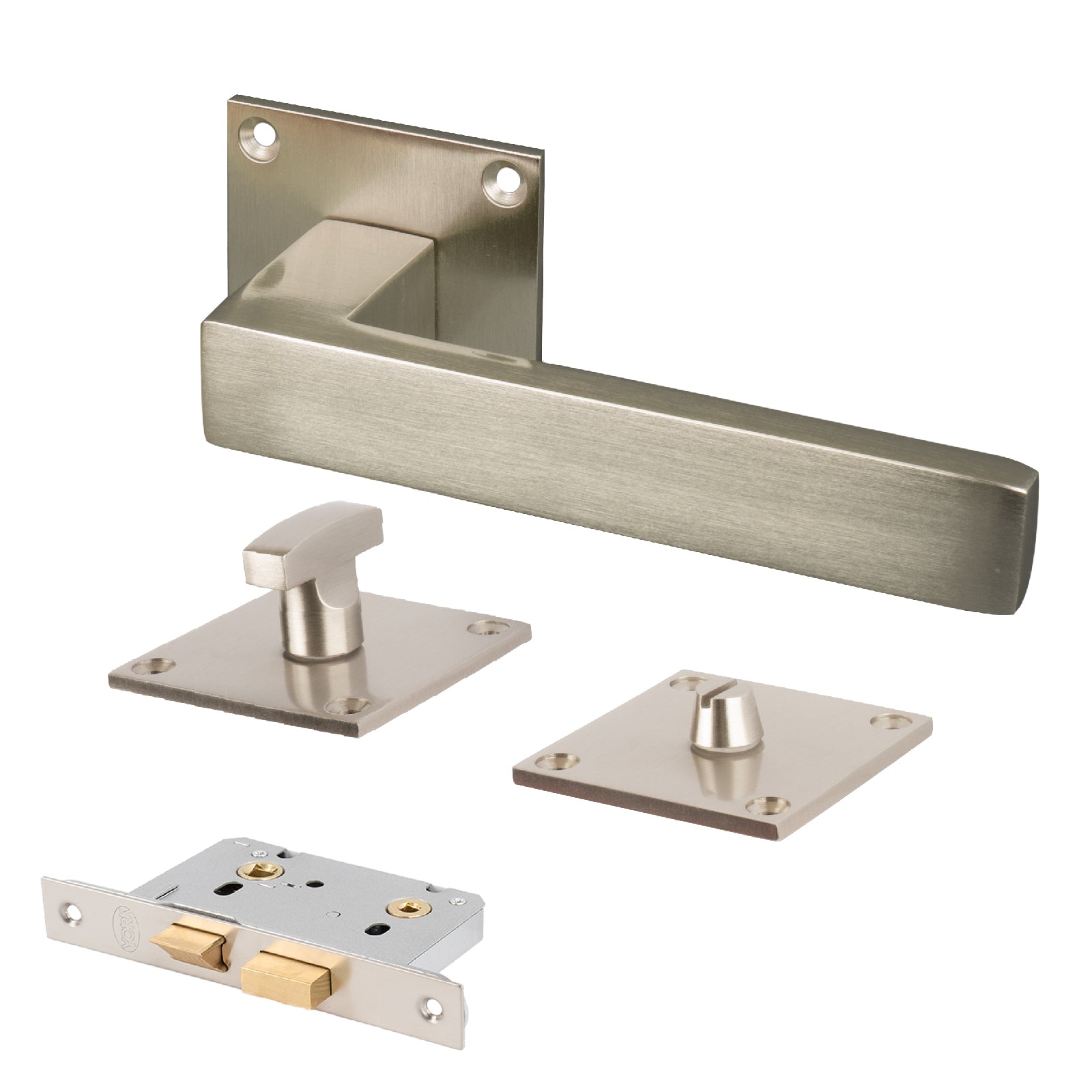 Delta Square Rose Door Handles - Low Profile