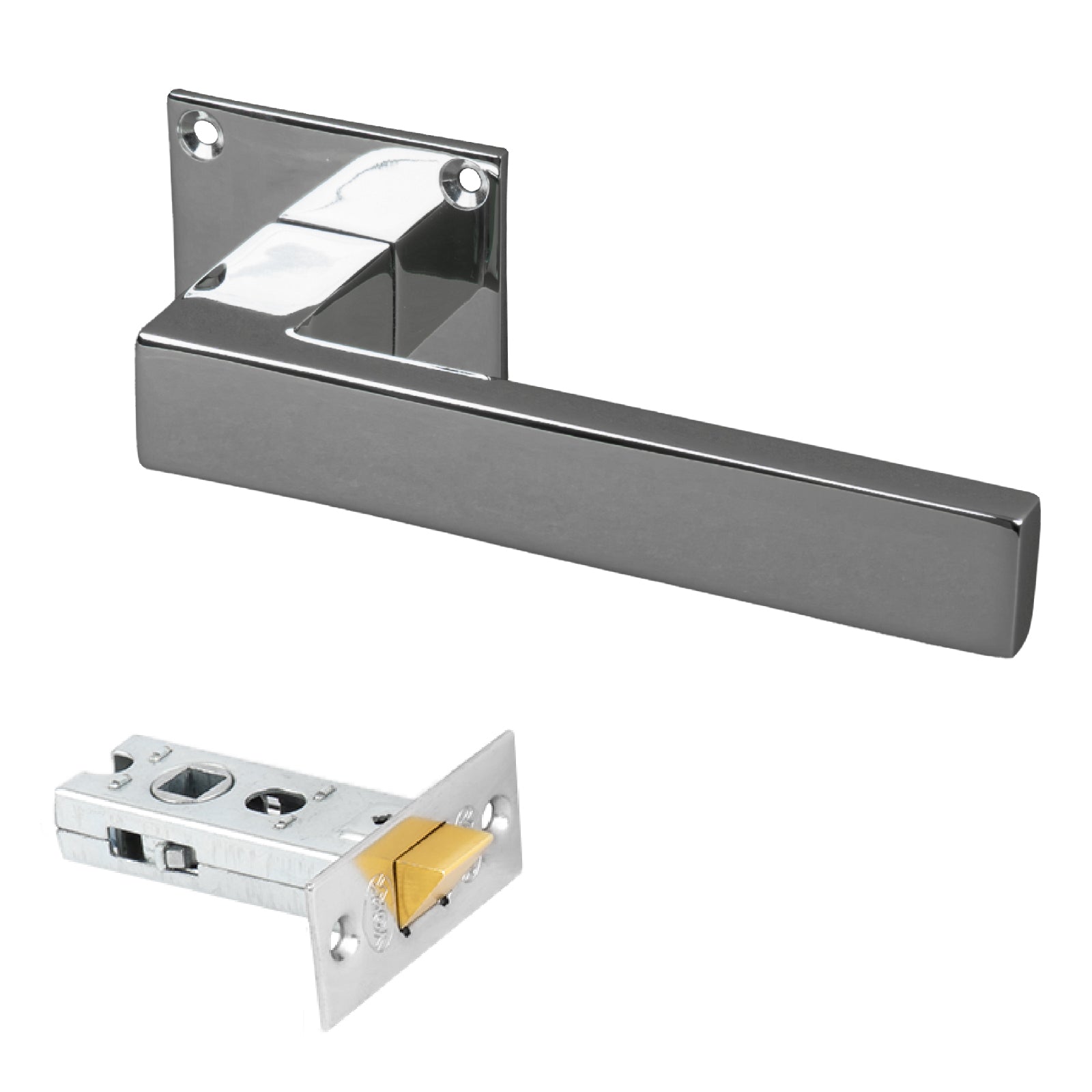 Delta Square Rose Door Handles - Low Profile