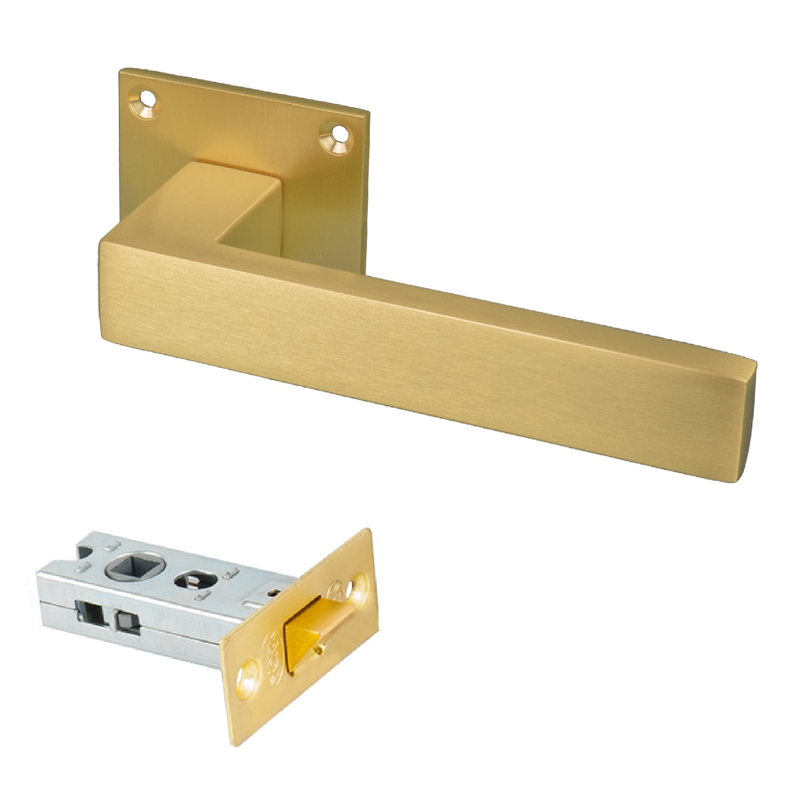 Delta Square Rose Door Handles - Low Profile