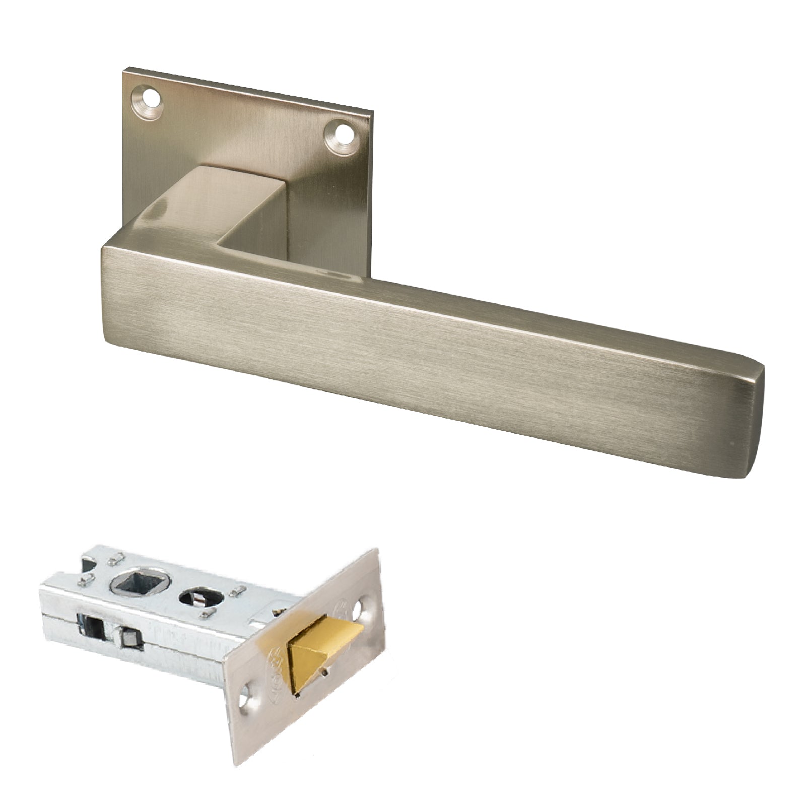 Delta Square Rose Door Handles - Low Profile