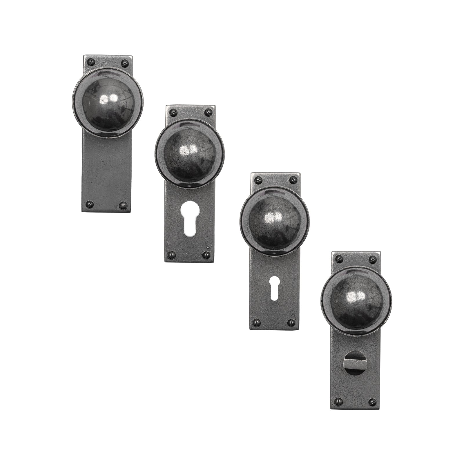 Beamish Pewter Door Knobs On Narrow Backplate