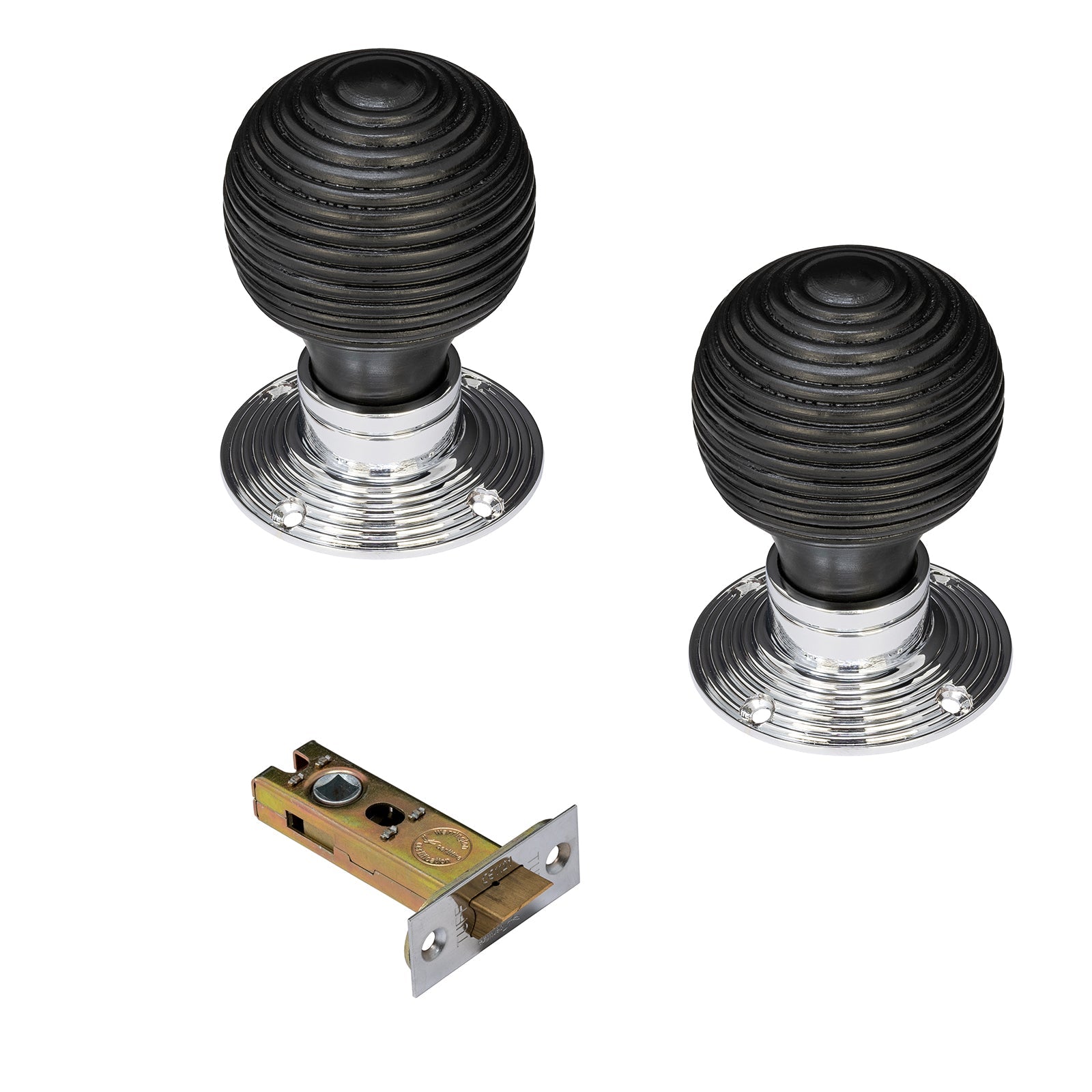 black beehive 3 inch latch door knob set 