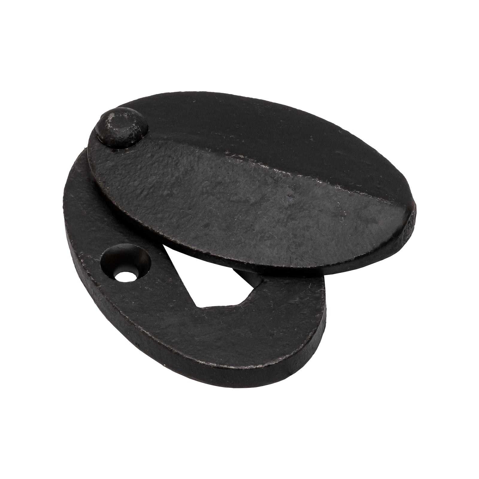 Black Beeswax Oval Cast Iron Escutcheon SHOW