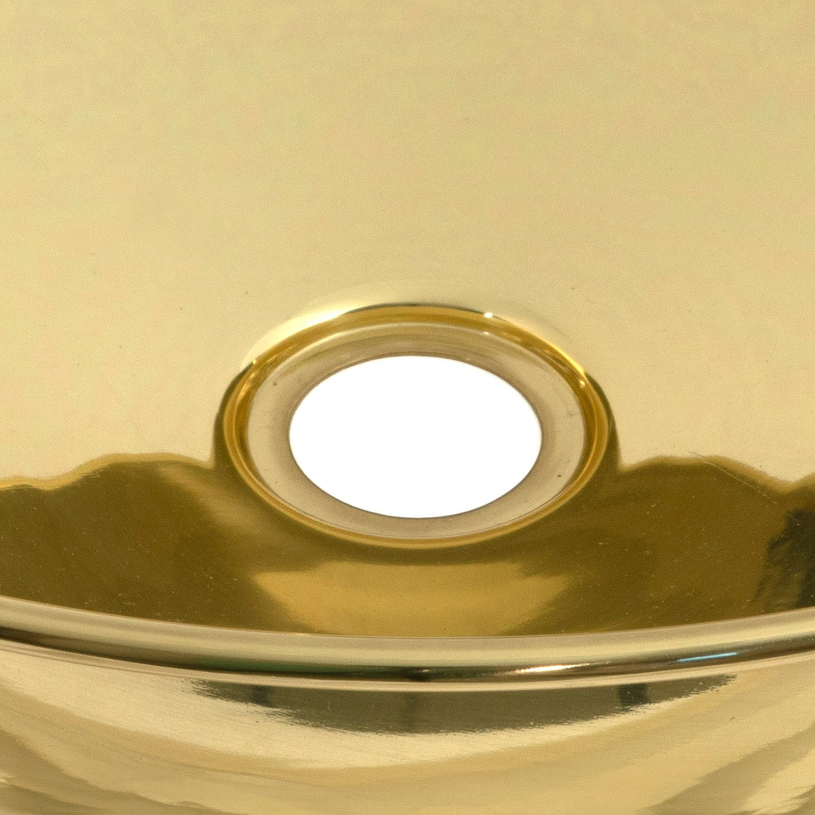 SHOW Close Up of Smooth Round Sink in Smooth Brass