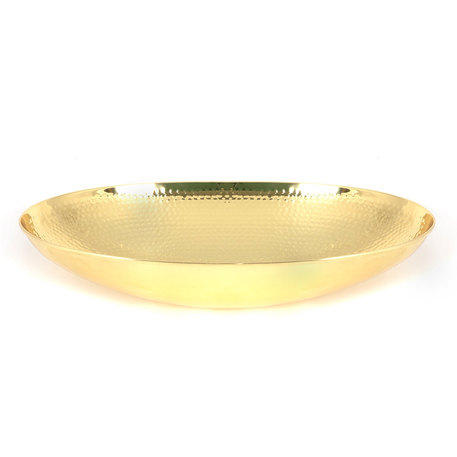 Hammered Oval Sink in Hammered Brass