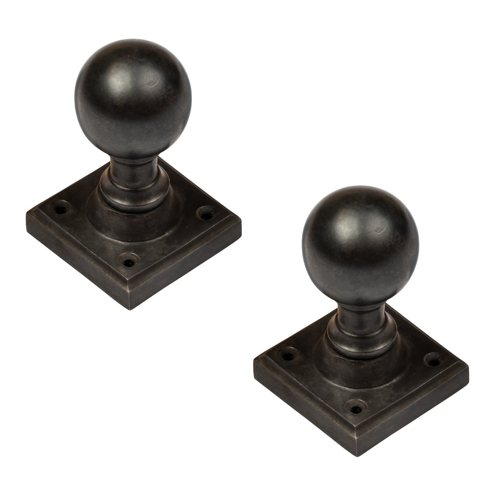 Diamond Rose Round Door Knobs - Oil Rubbed Bronze