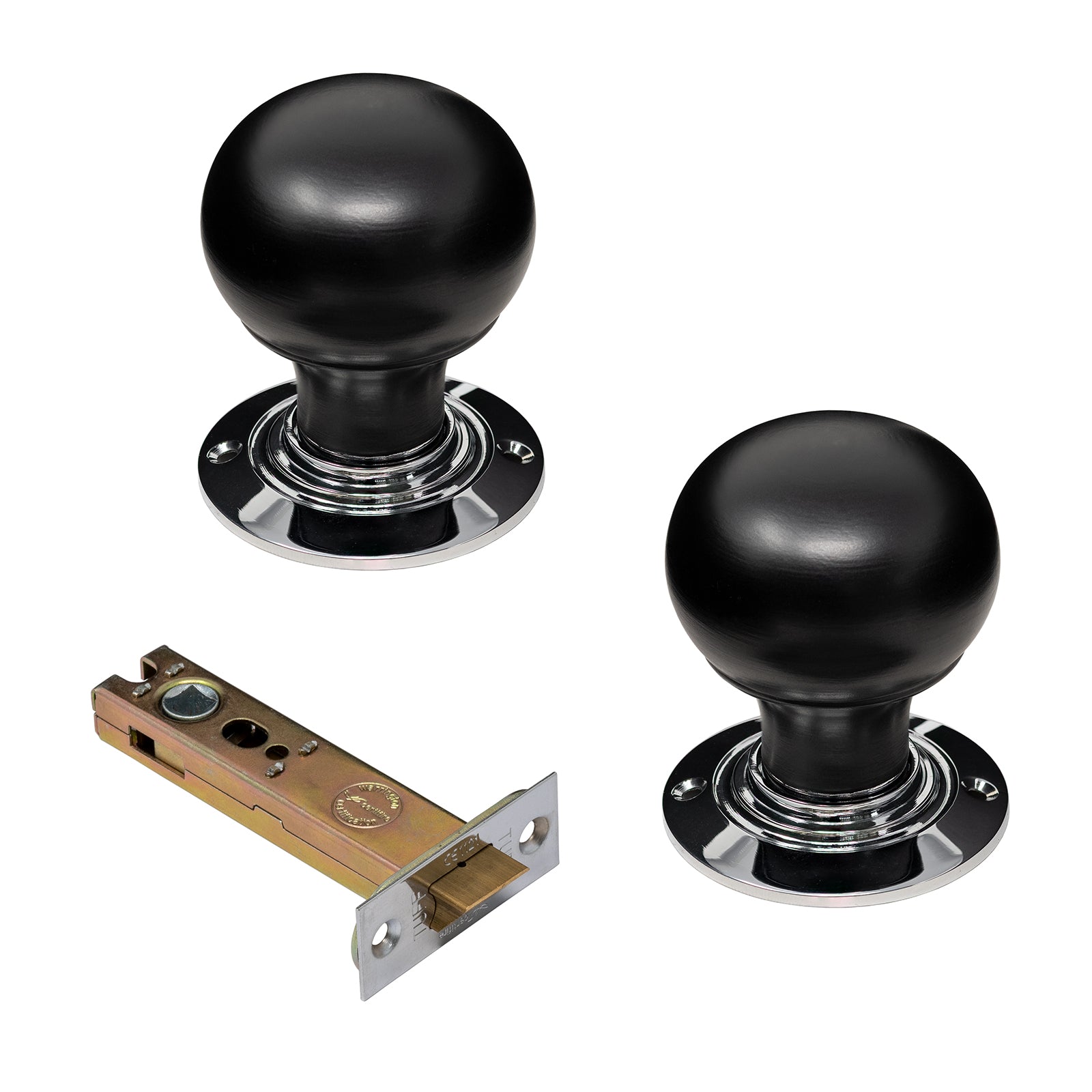 Bun Door Knobs Rosewood & Ebonised