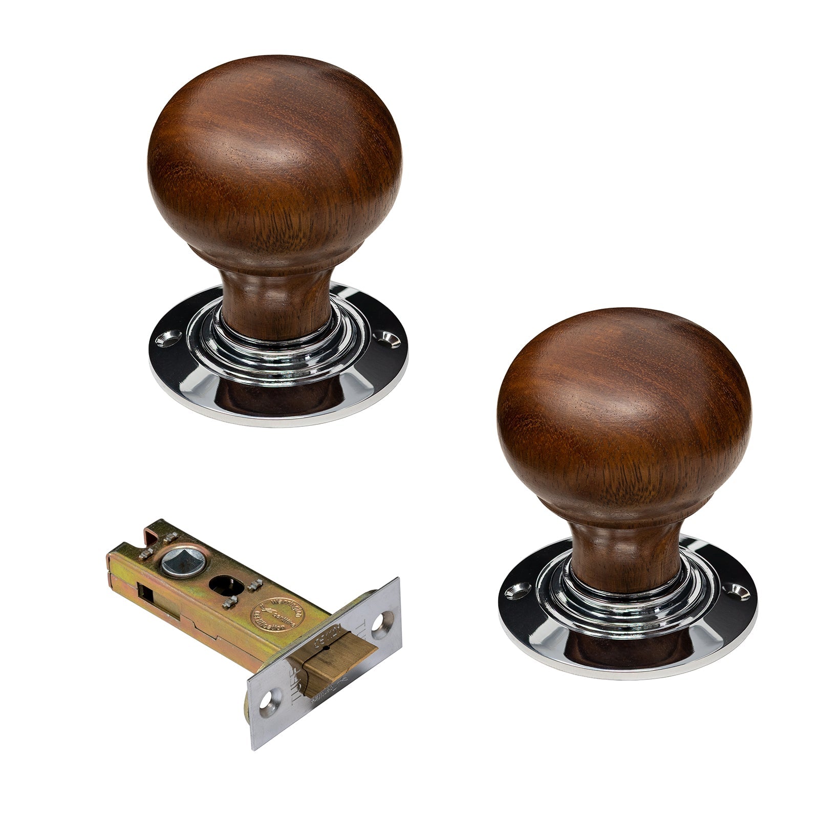 Bun Door Knobs Rosewood & Ebonised