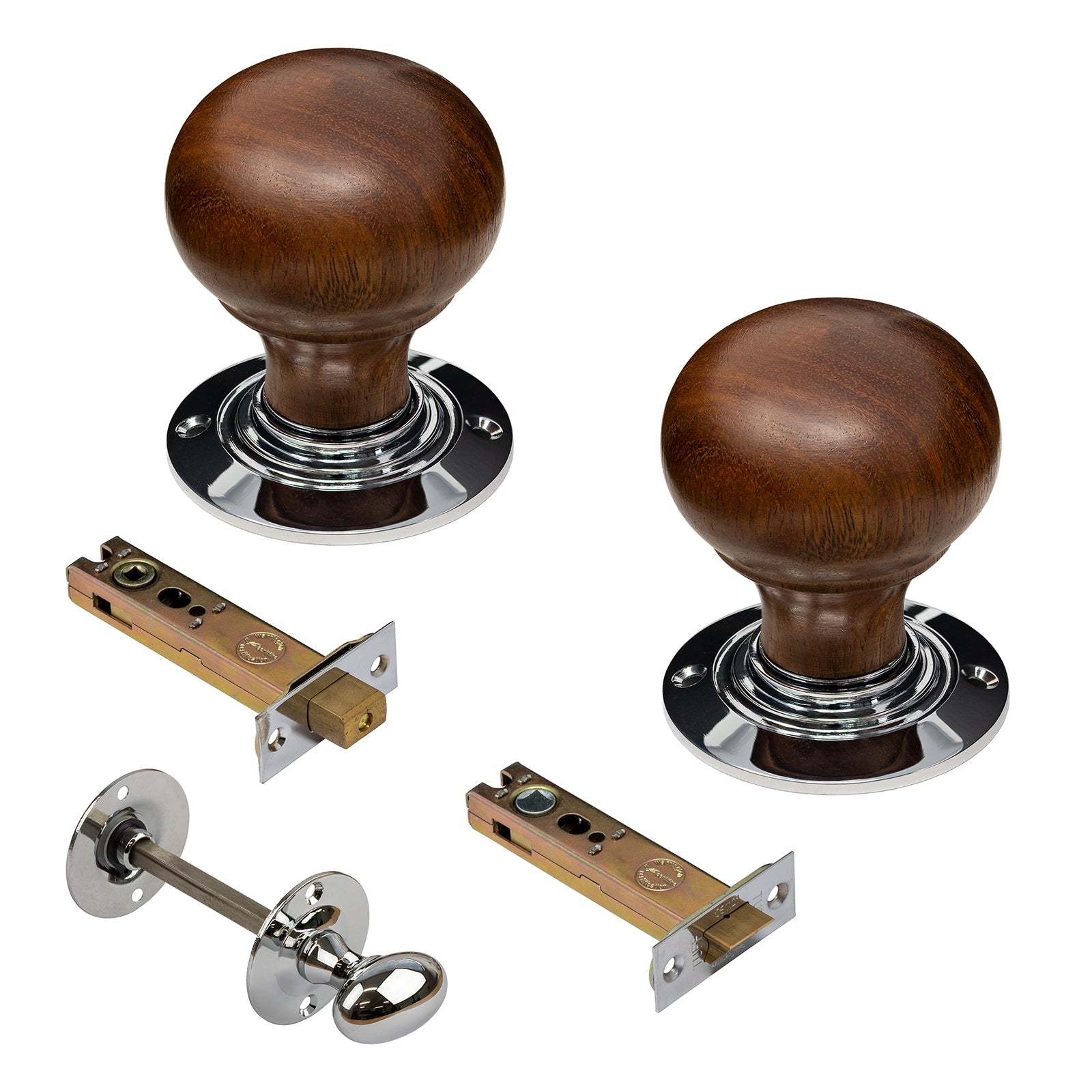 Bun Door Knobs Rosewood & Ebonised