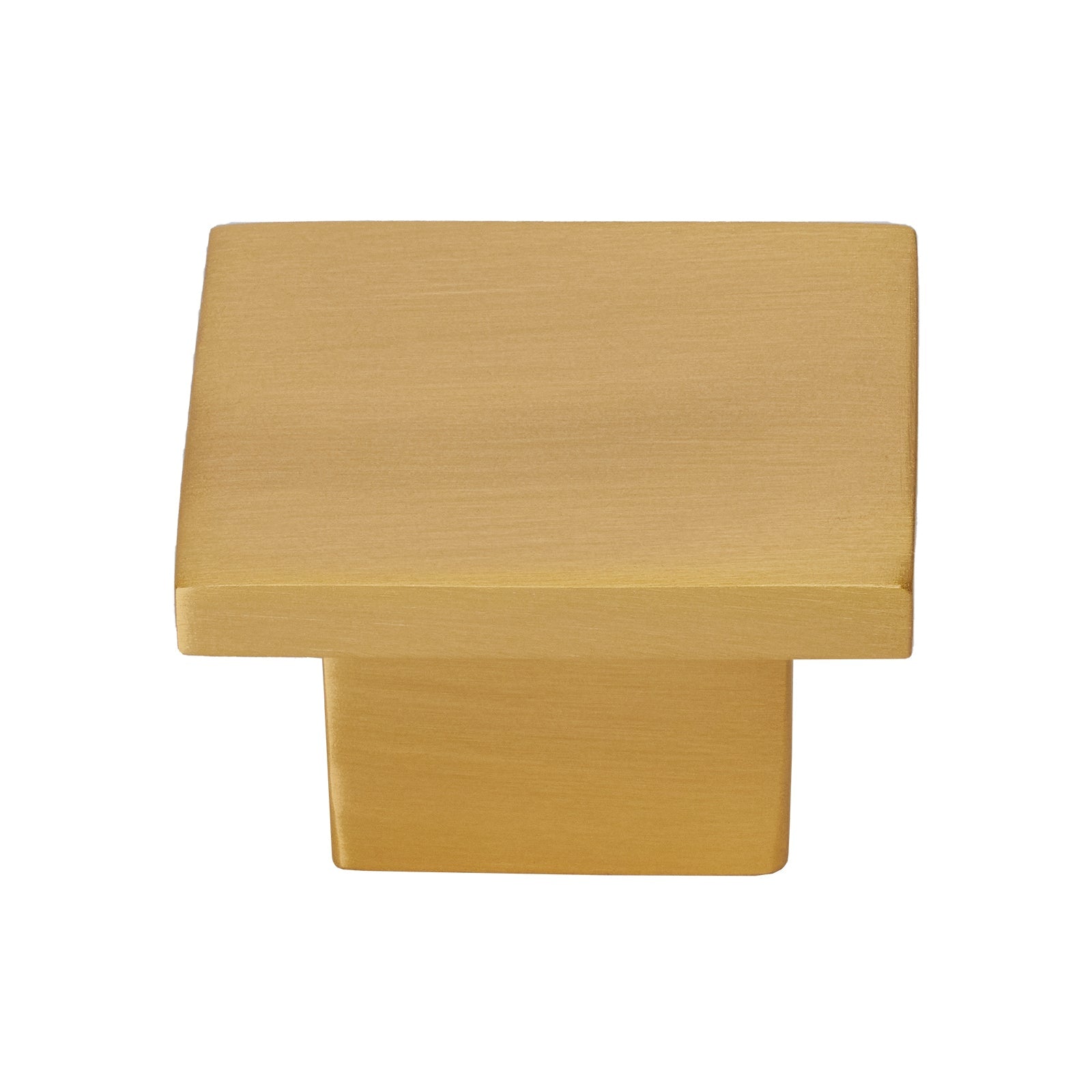 satin brass square cupboard knob, kitchen cabinet hardware