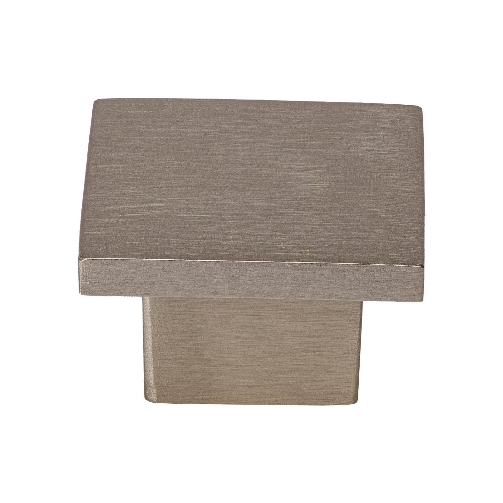 satin nickel square cupboard knob, kitchen cabinet hardware