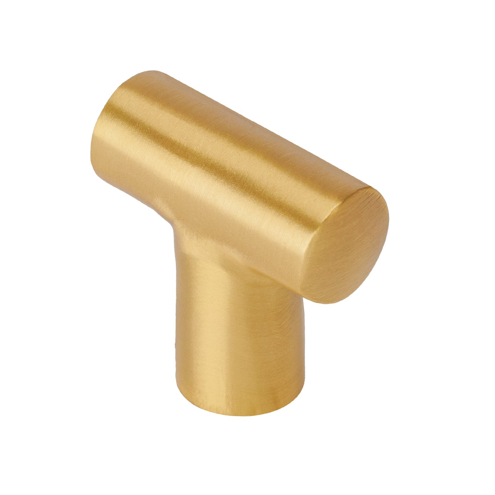 satin brass t bar drawer knob