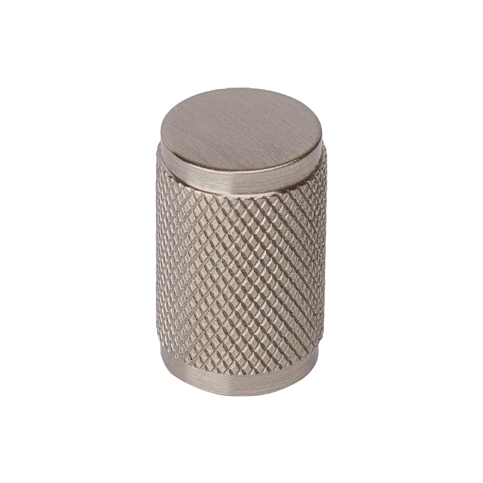 satin nickel knurled cupboard knob