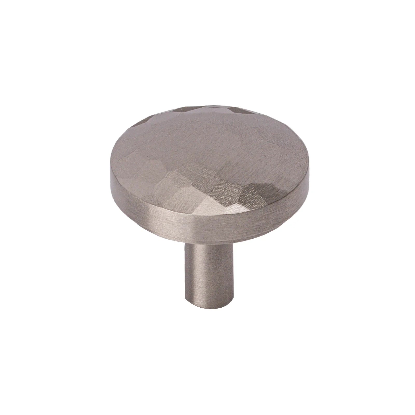 satin nickel round hammered cabinet knobs SHOW