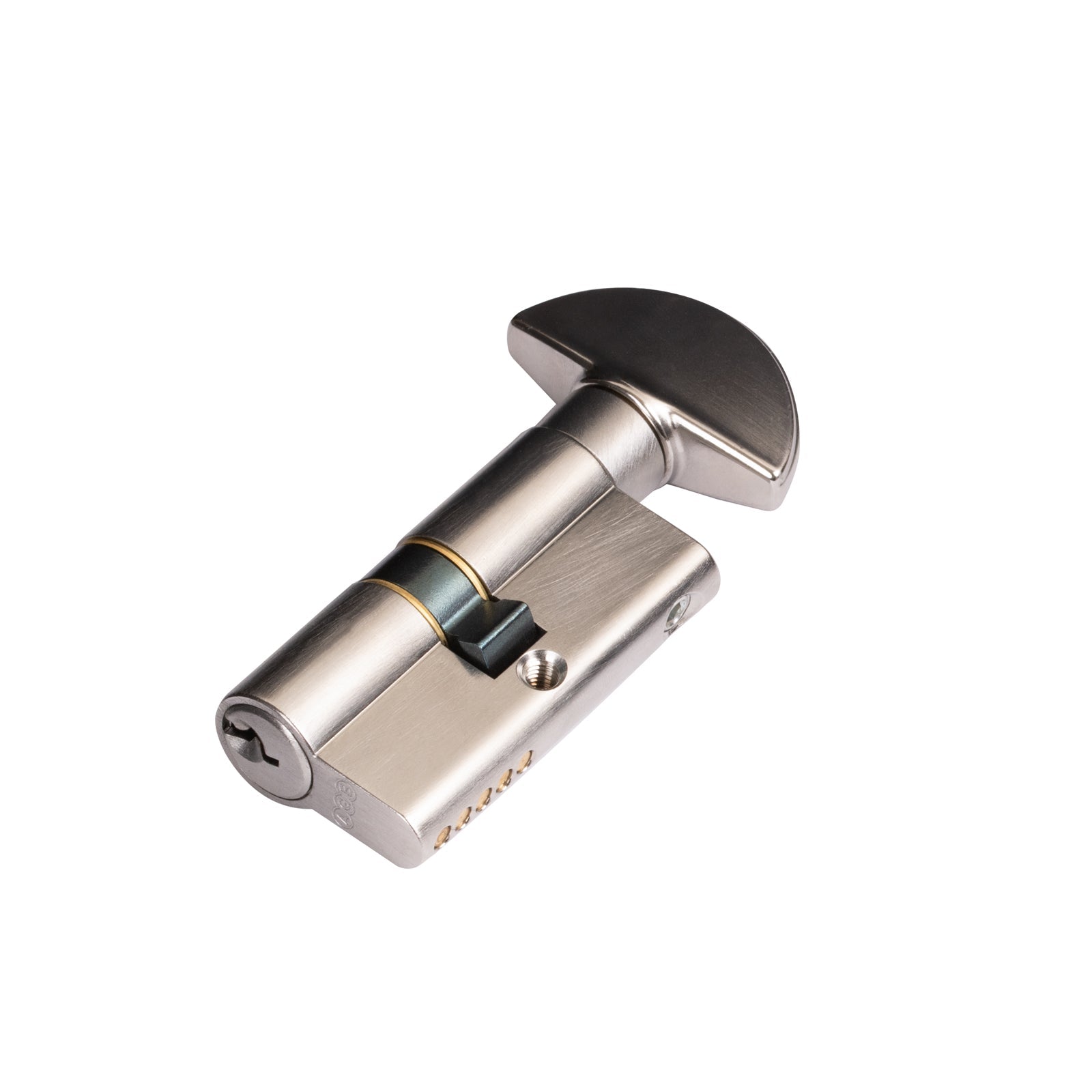 satin nickel 5 pin euro cylinder key to turn SHOW