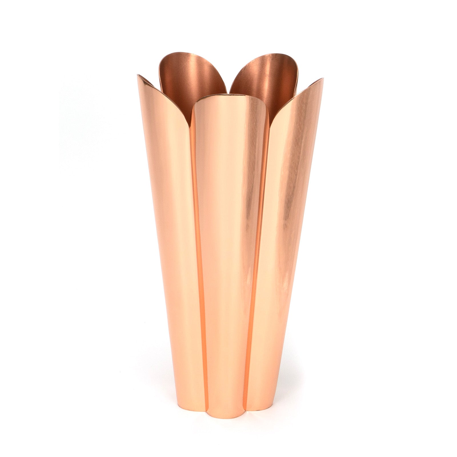 SHOW Flora Vase in Smooth Copper