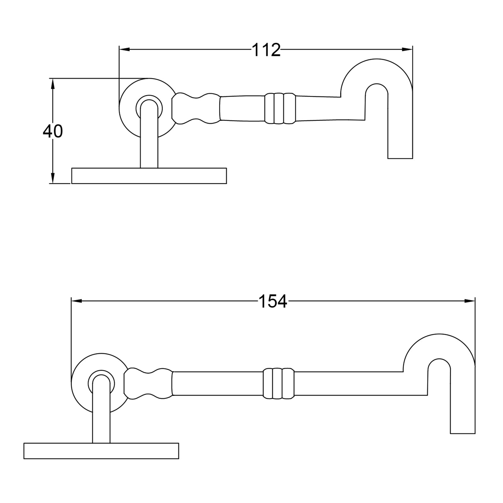 Tudor Cabin Hook dinension drawings SHOW