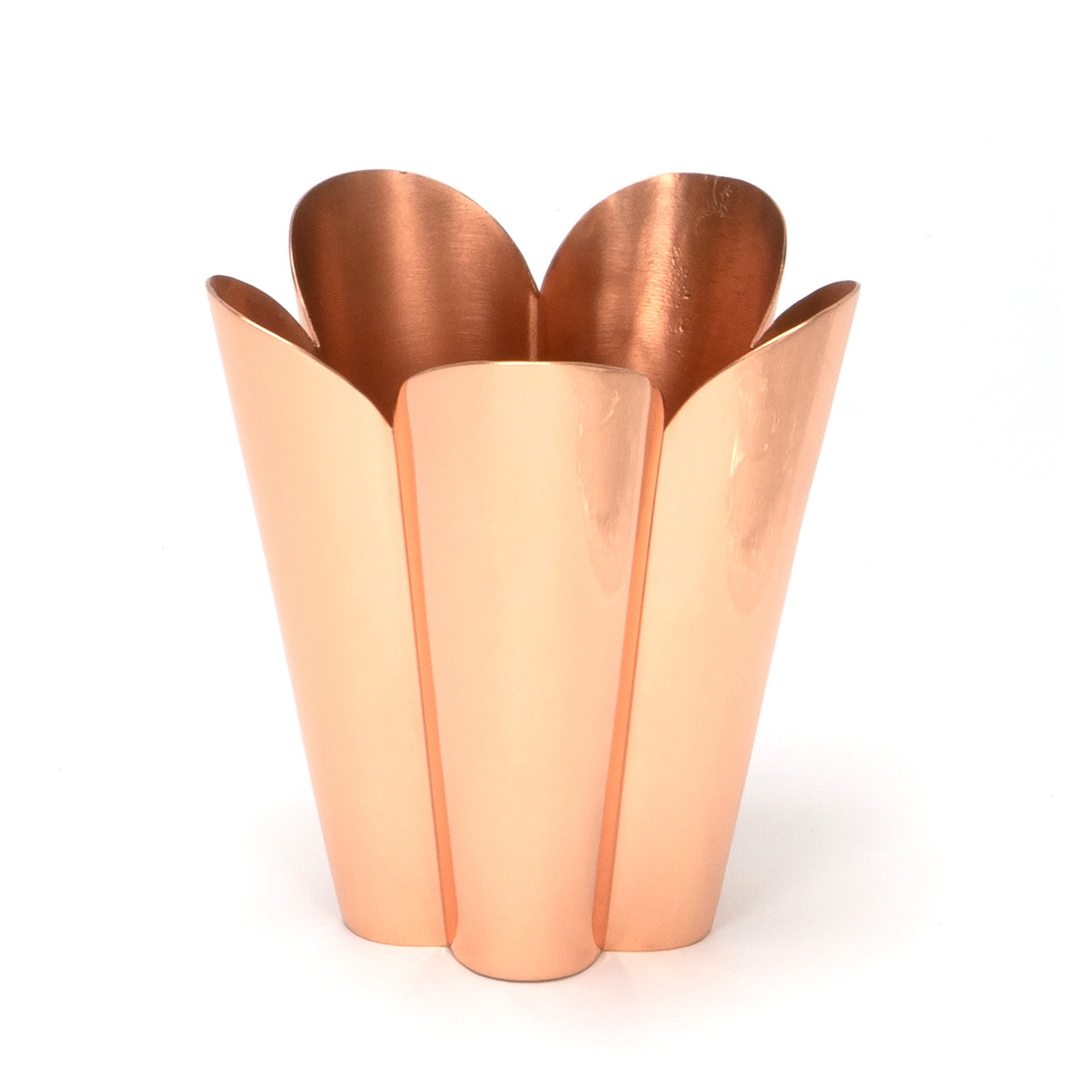 SHOW Small Flora Pot in Smooth Copper