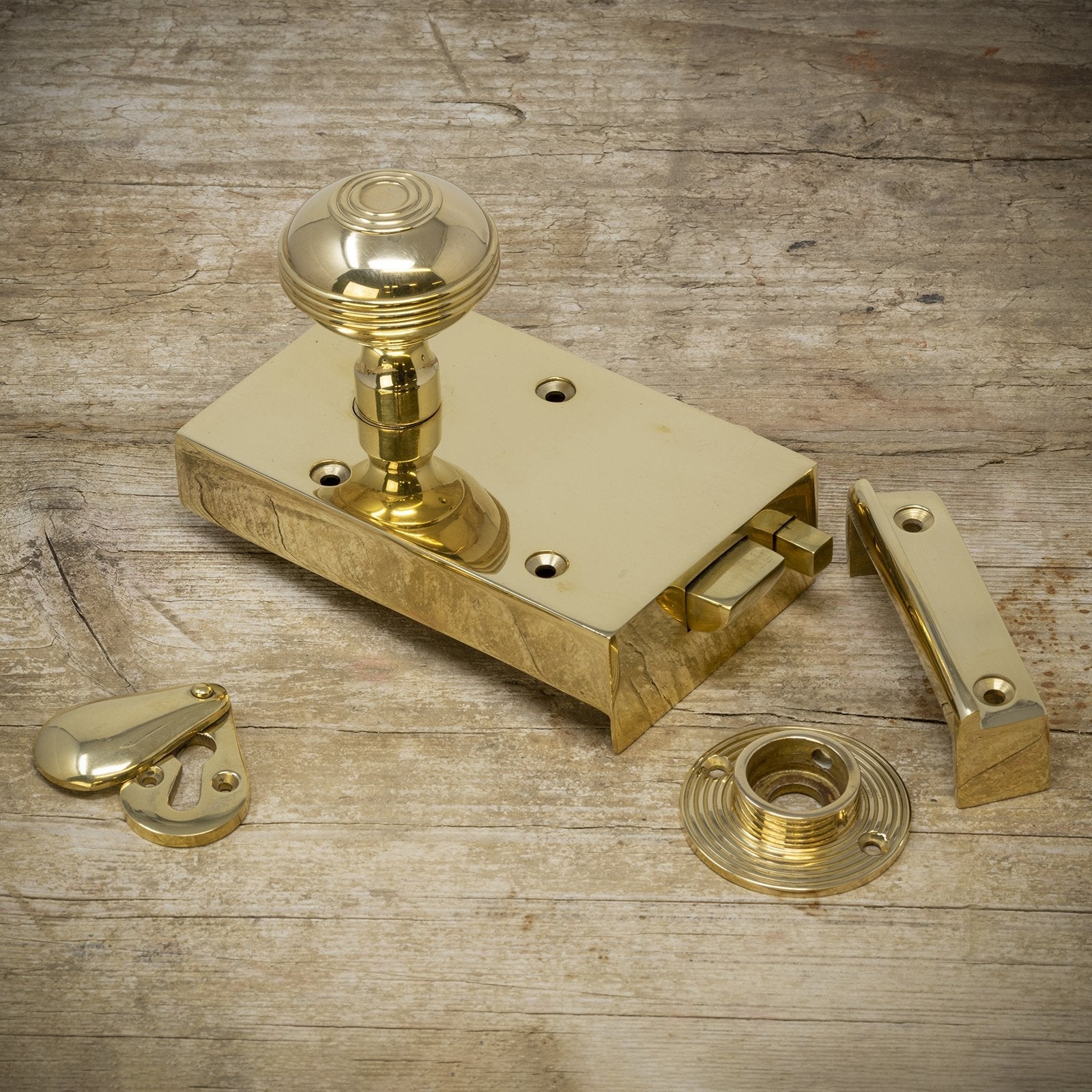 brass bathroom rim lock & brass door knob set SHOW