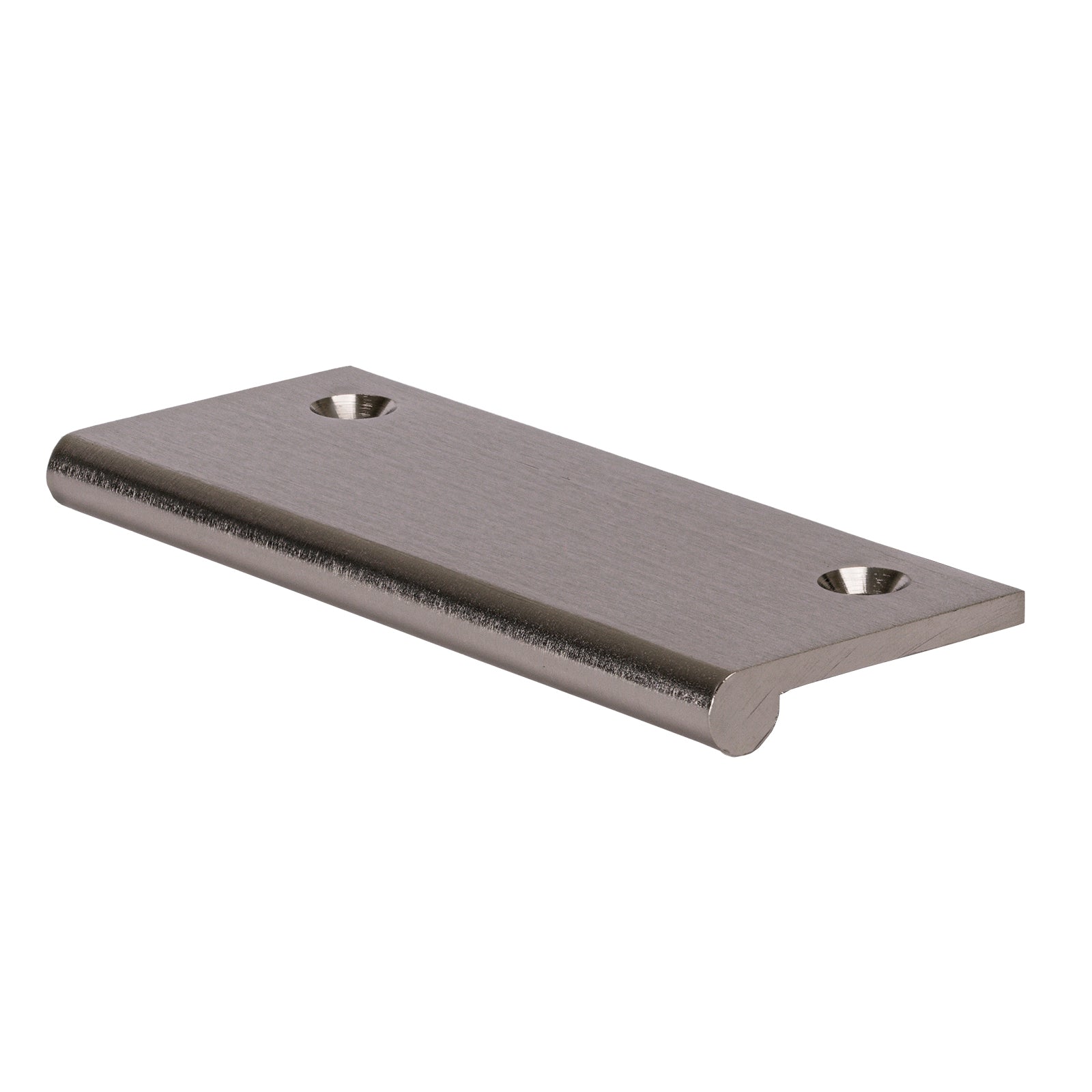 satin nickel top fixing edge pull, cupboard finger pull