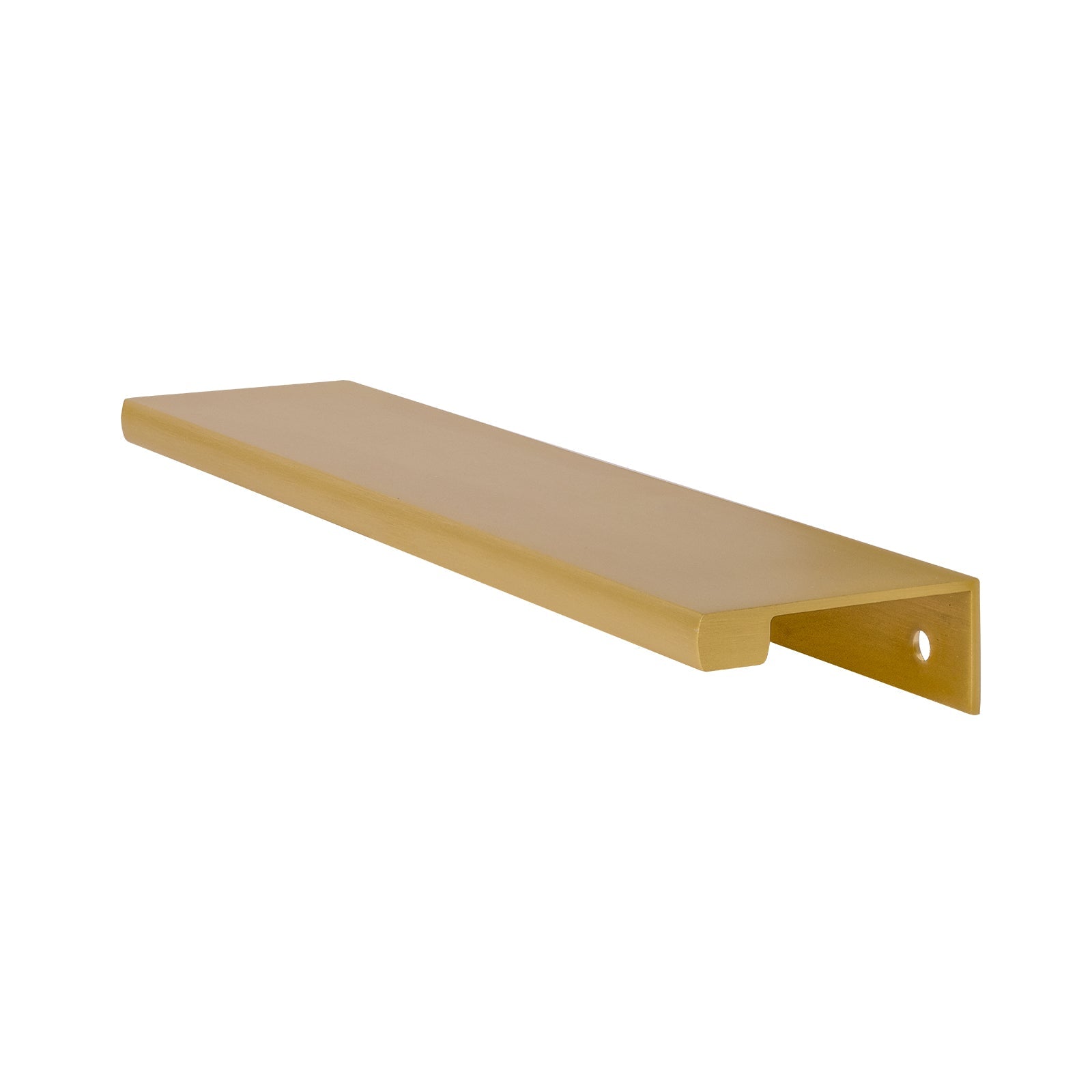 satin brass  large cupboard edge pull, door edge finger pull, edge pull handle