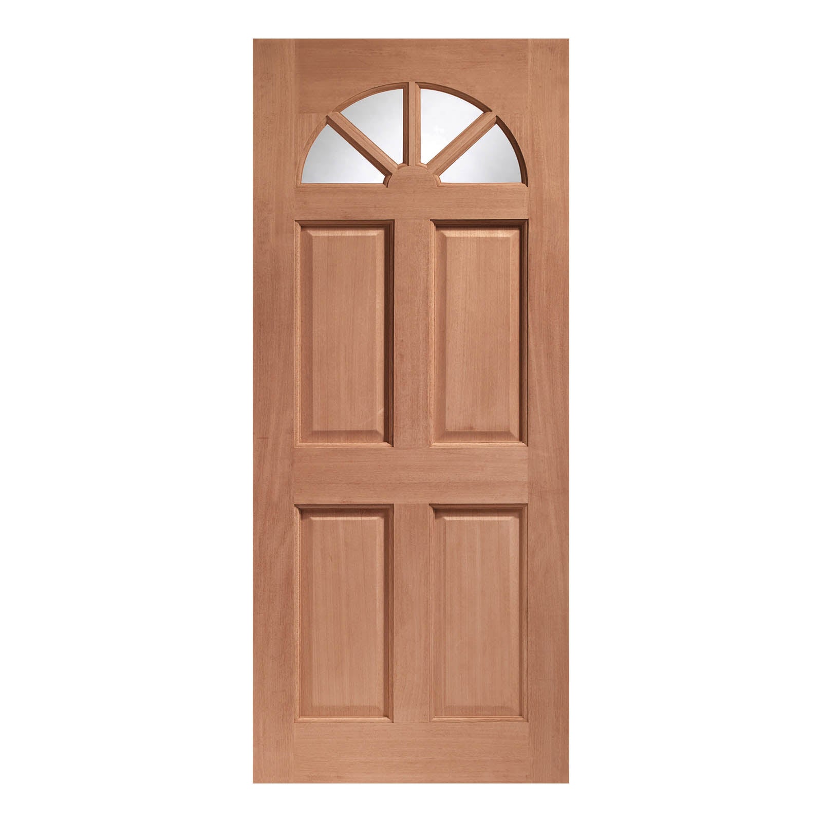 External Hardwood Carolina Door with Single Clear Glass