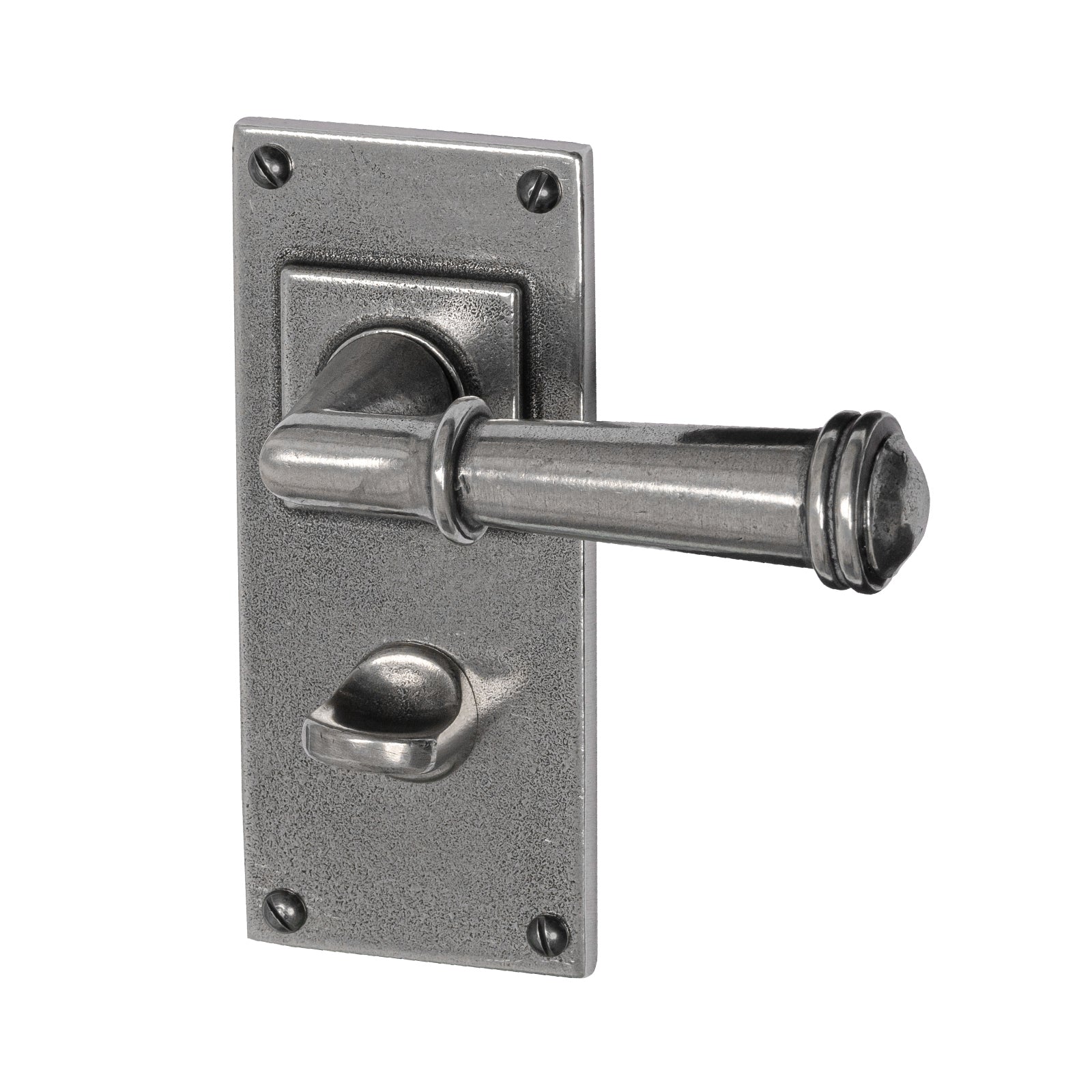 Durham bathroom pewter handle