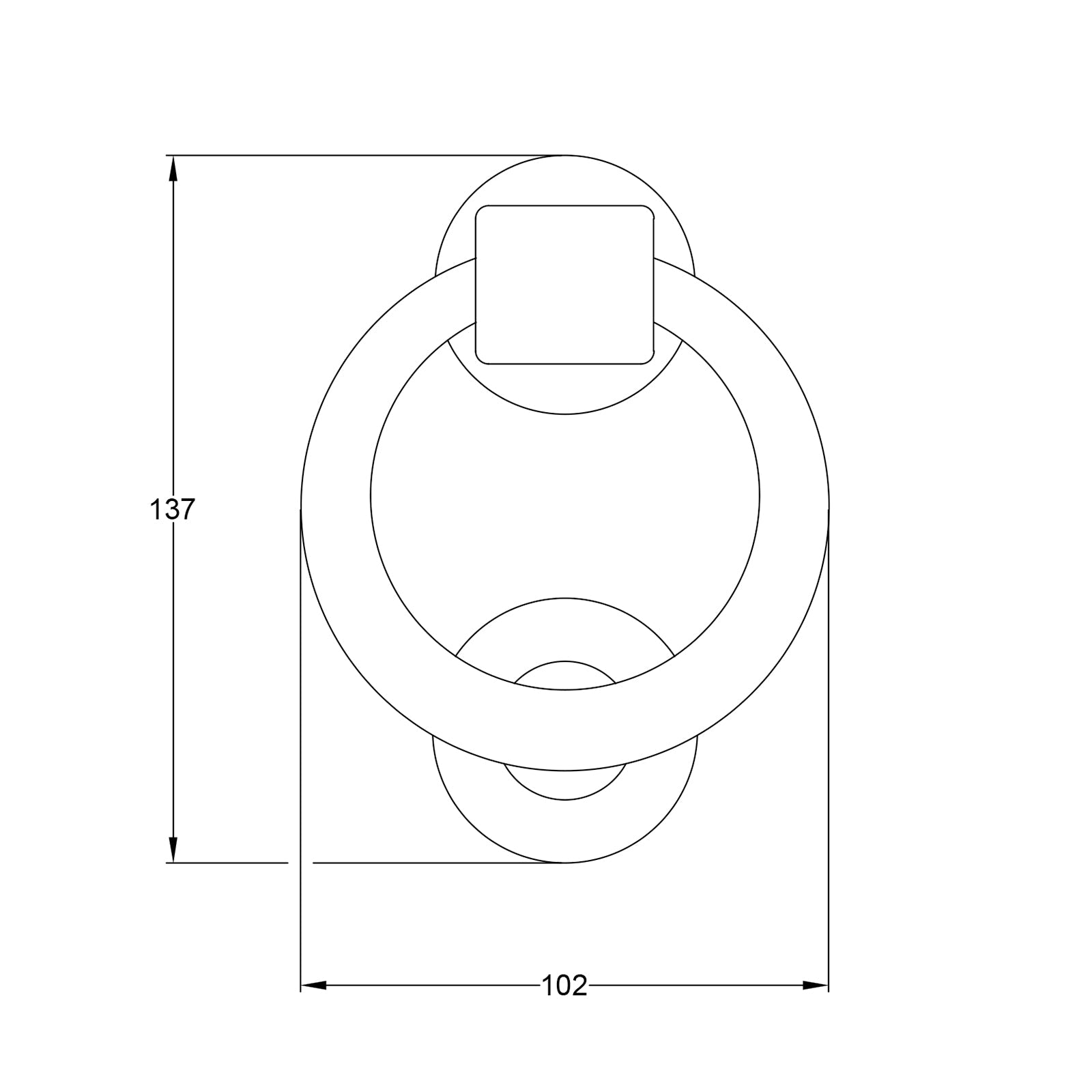 Pewter Door Knocker JPEG Drawing SHOW