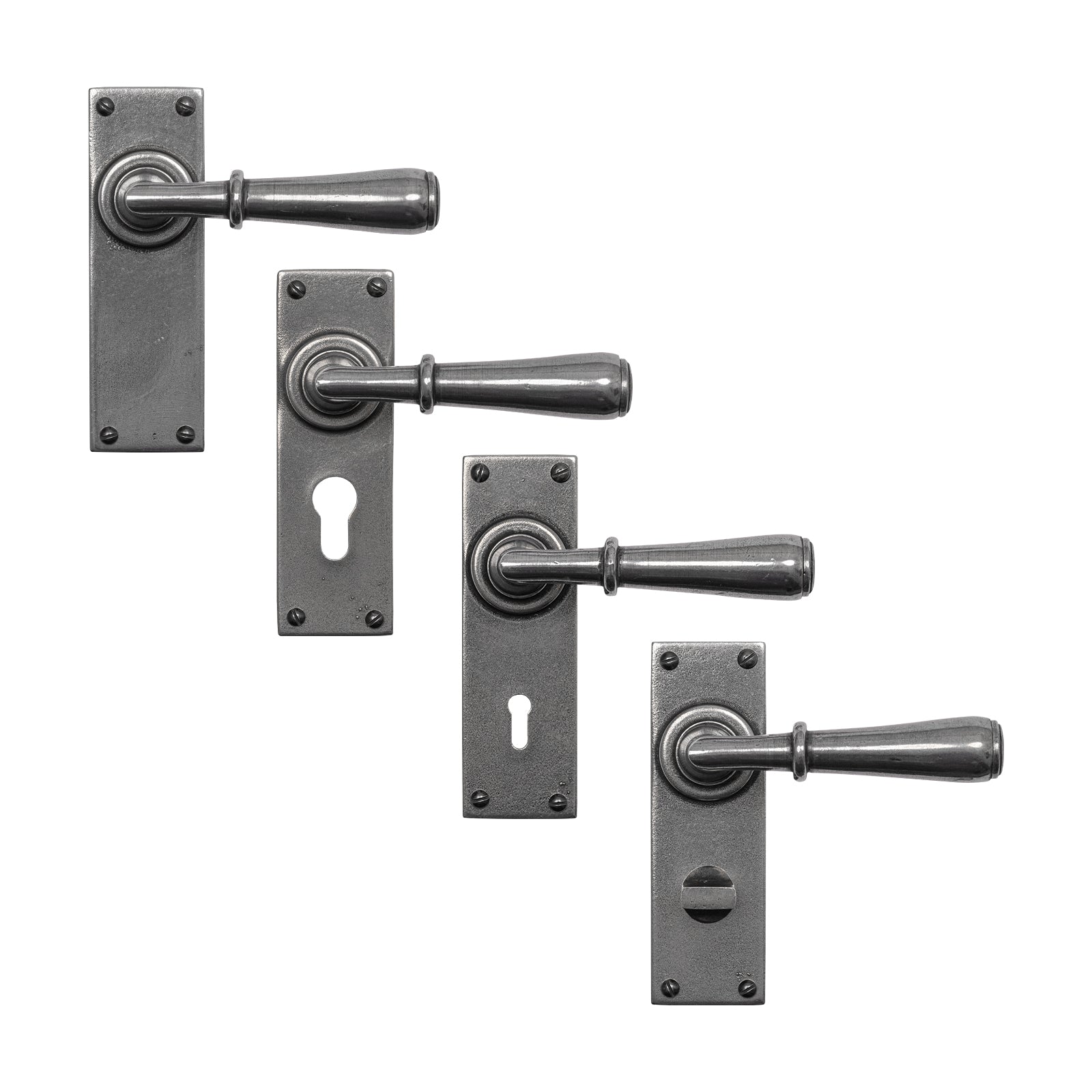 Fenwick Pewter Door Handles On Narrow Backplate