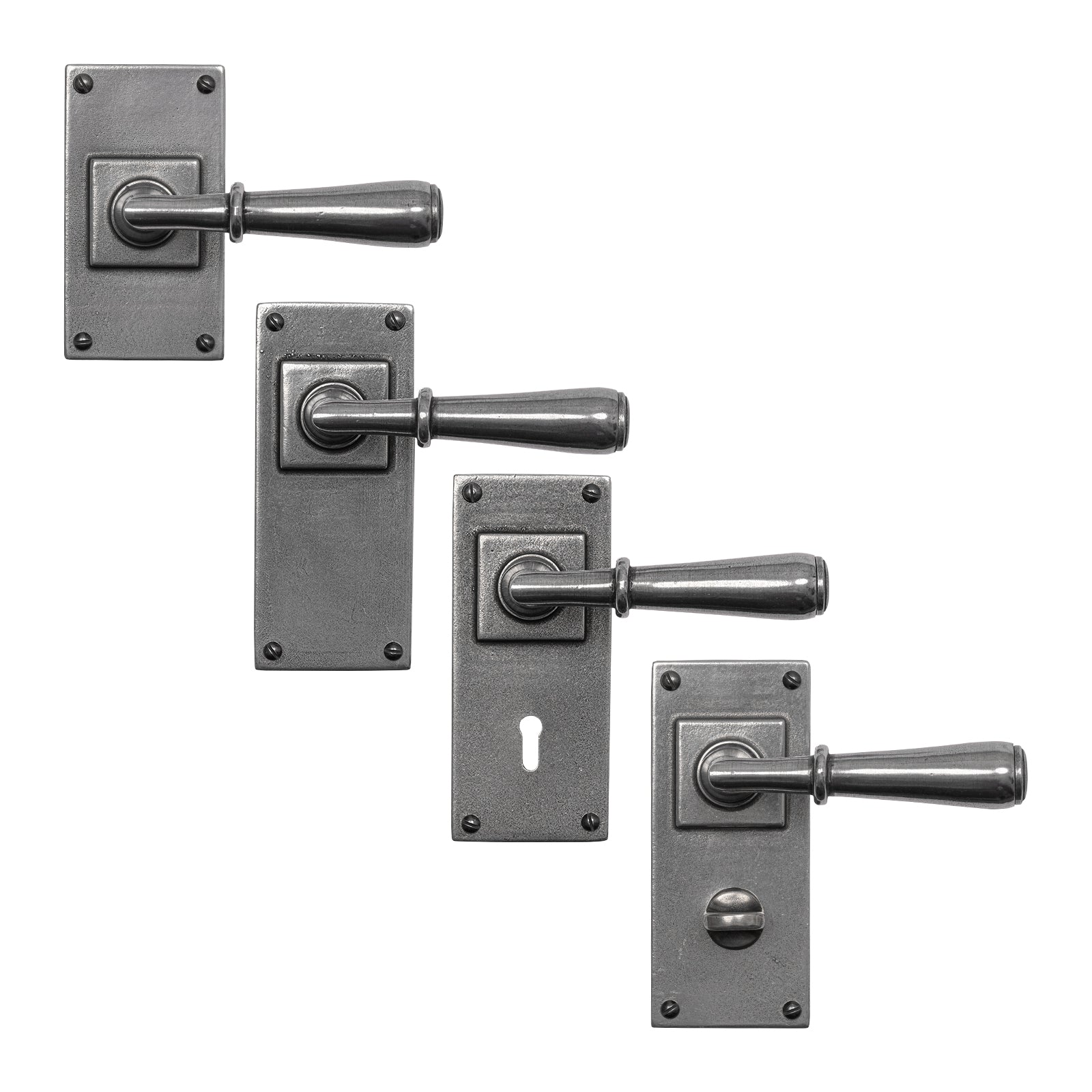 Fenwick Pewter Door Handles On Wide Backplate