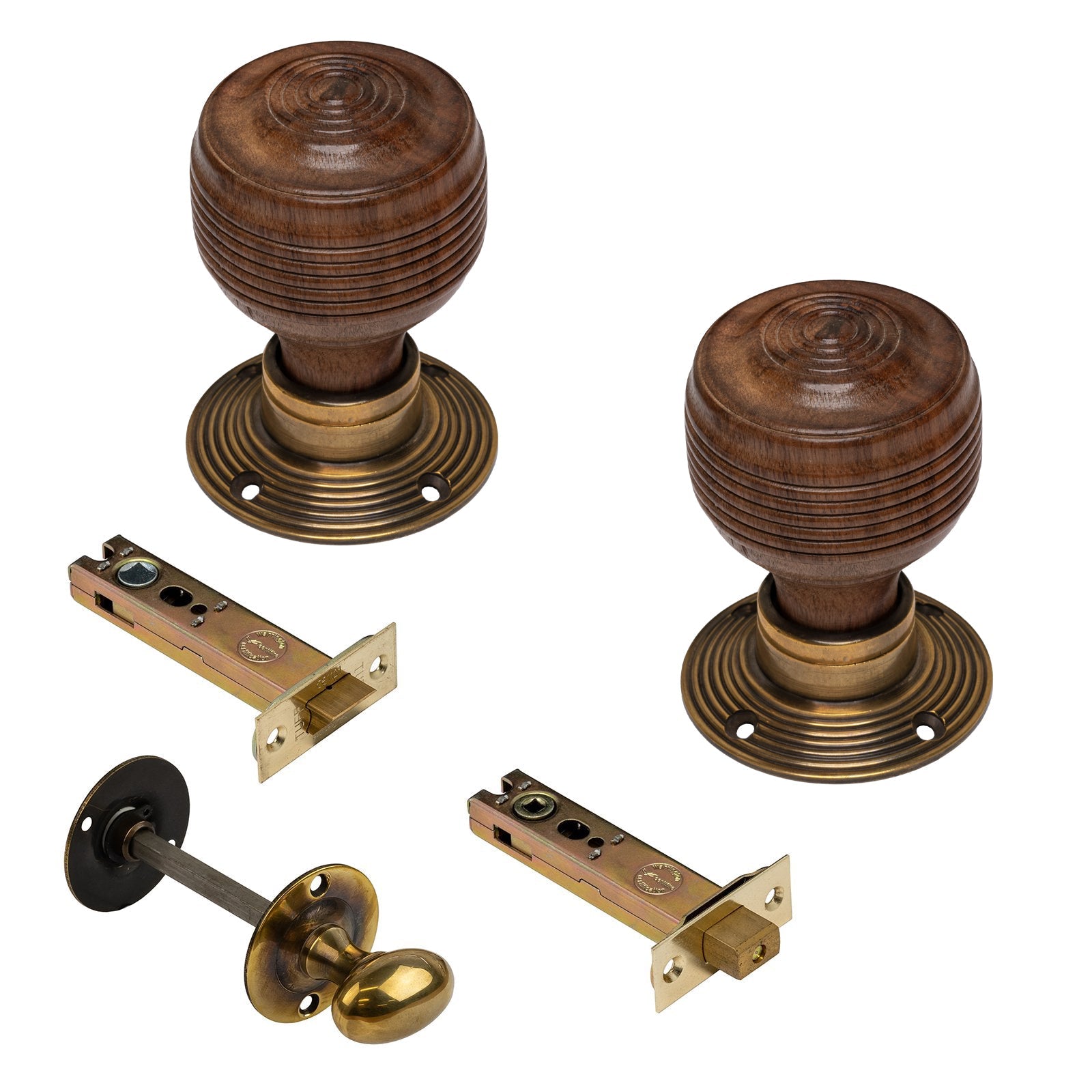 Georgian Door Knobs Rosewood & Ebonised