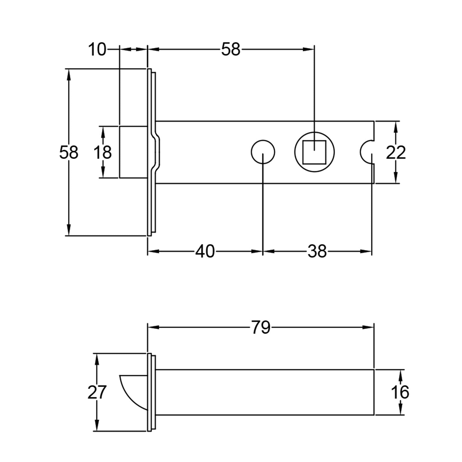 heavy duty tubular latch old english collection dimension drawing SHOW