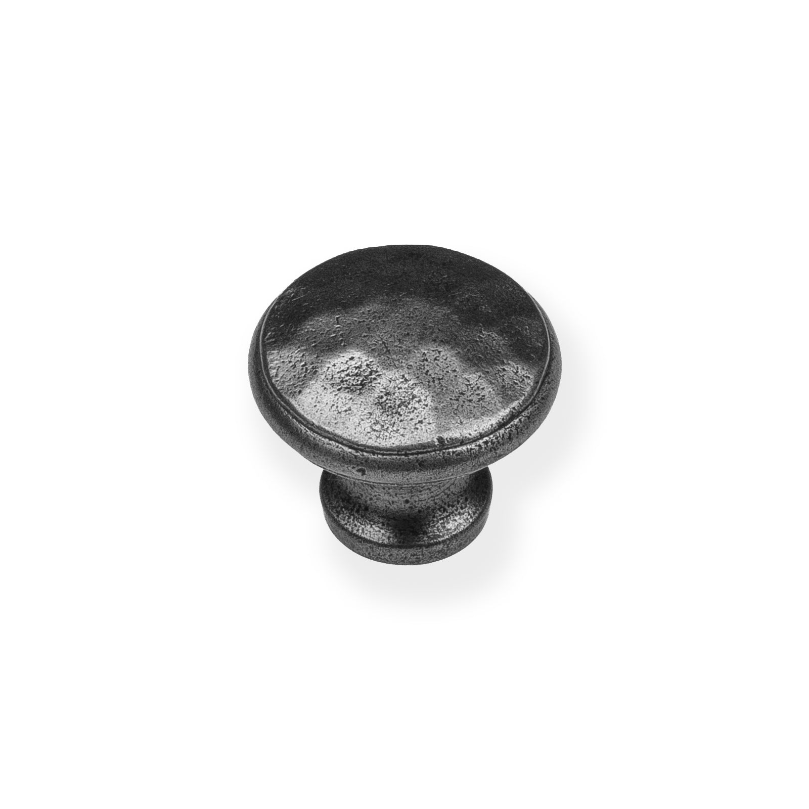 Cast Iron Beaten Knob Pewter 30mm SHOW