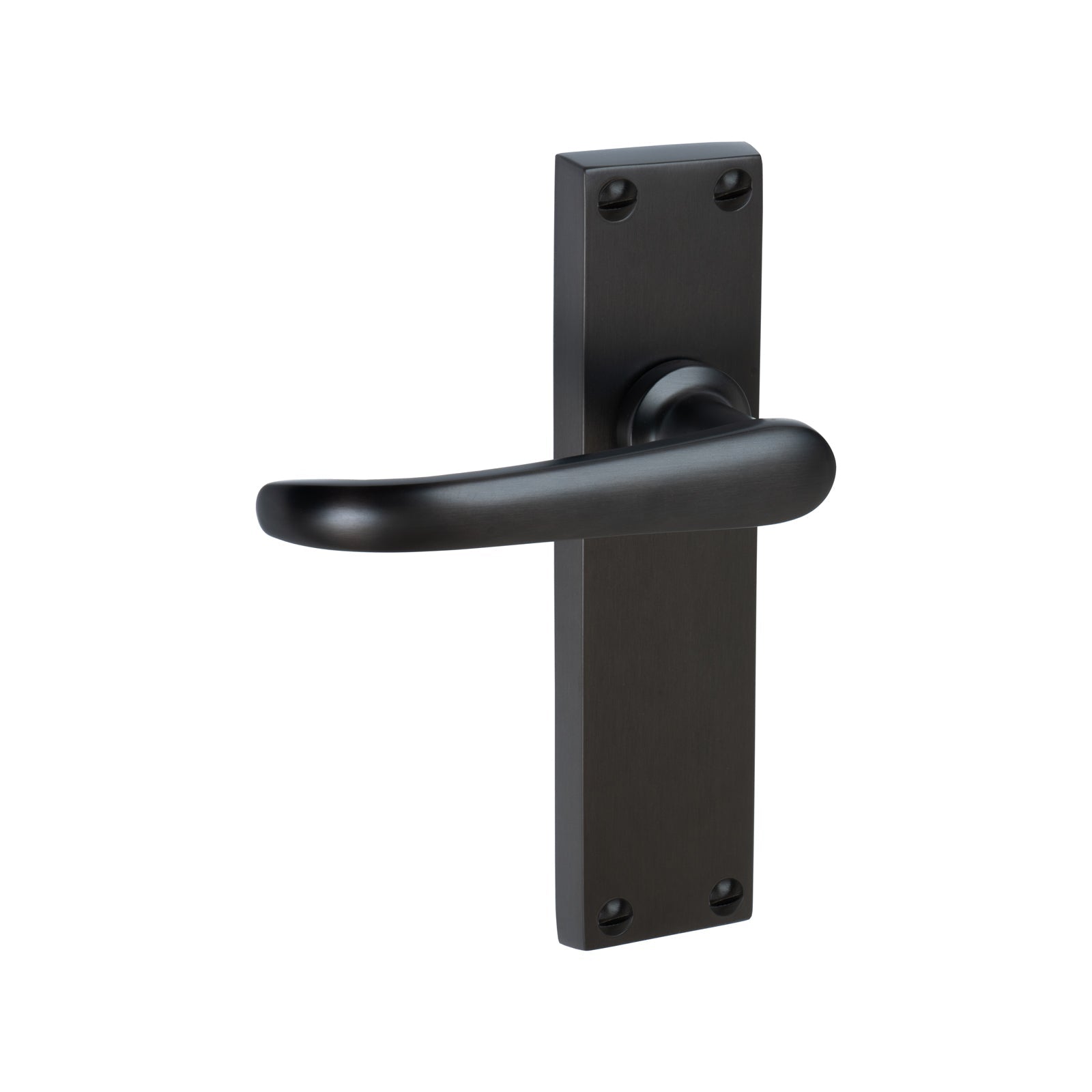 Windsor Door Handles On Plate Latch Handle in Matt Bronze SHOW